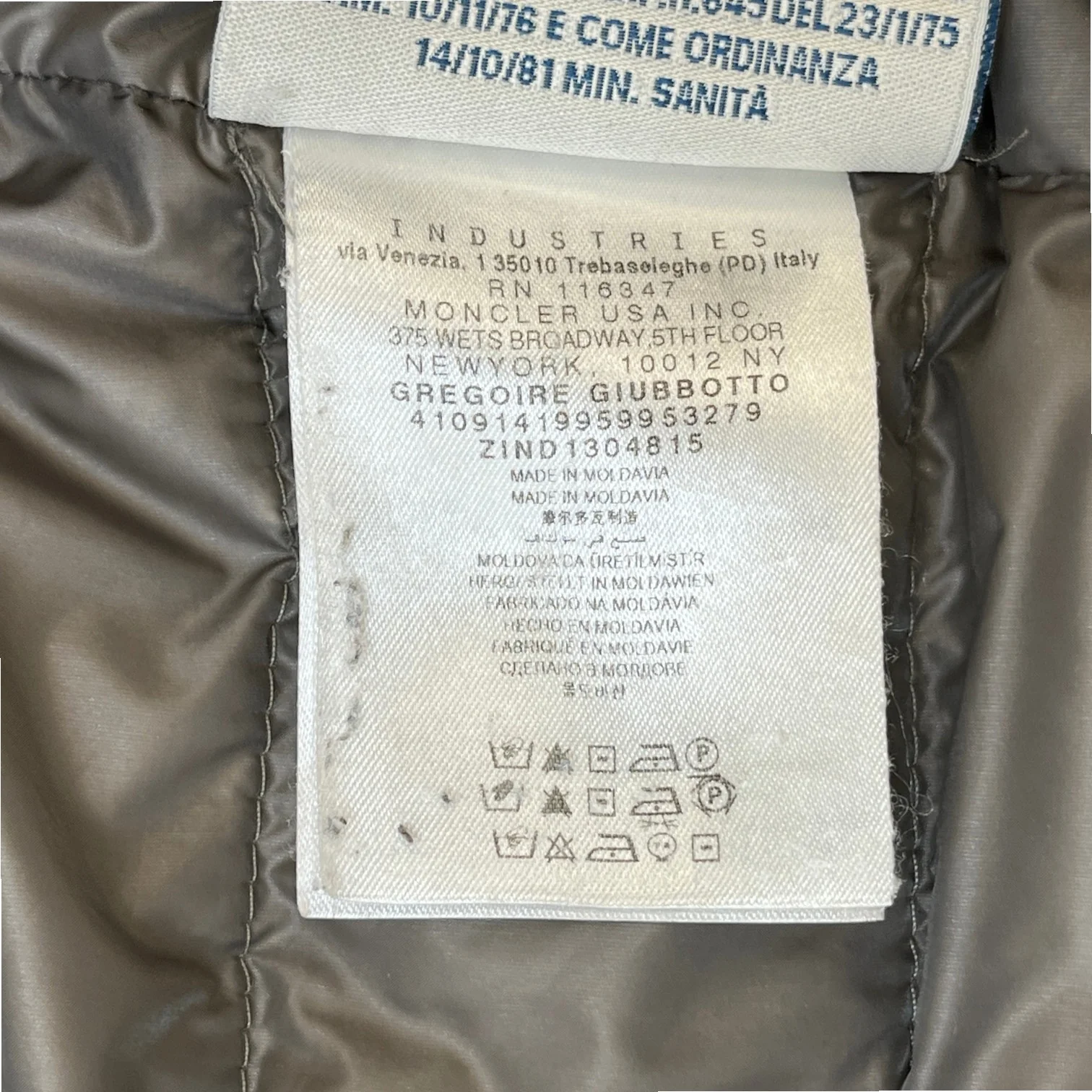 Men's Gregoire Down Jacket Grey Size 2 / M - Image 8