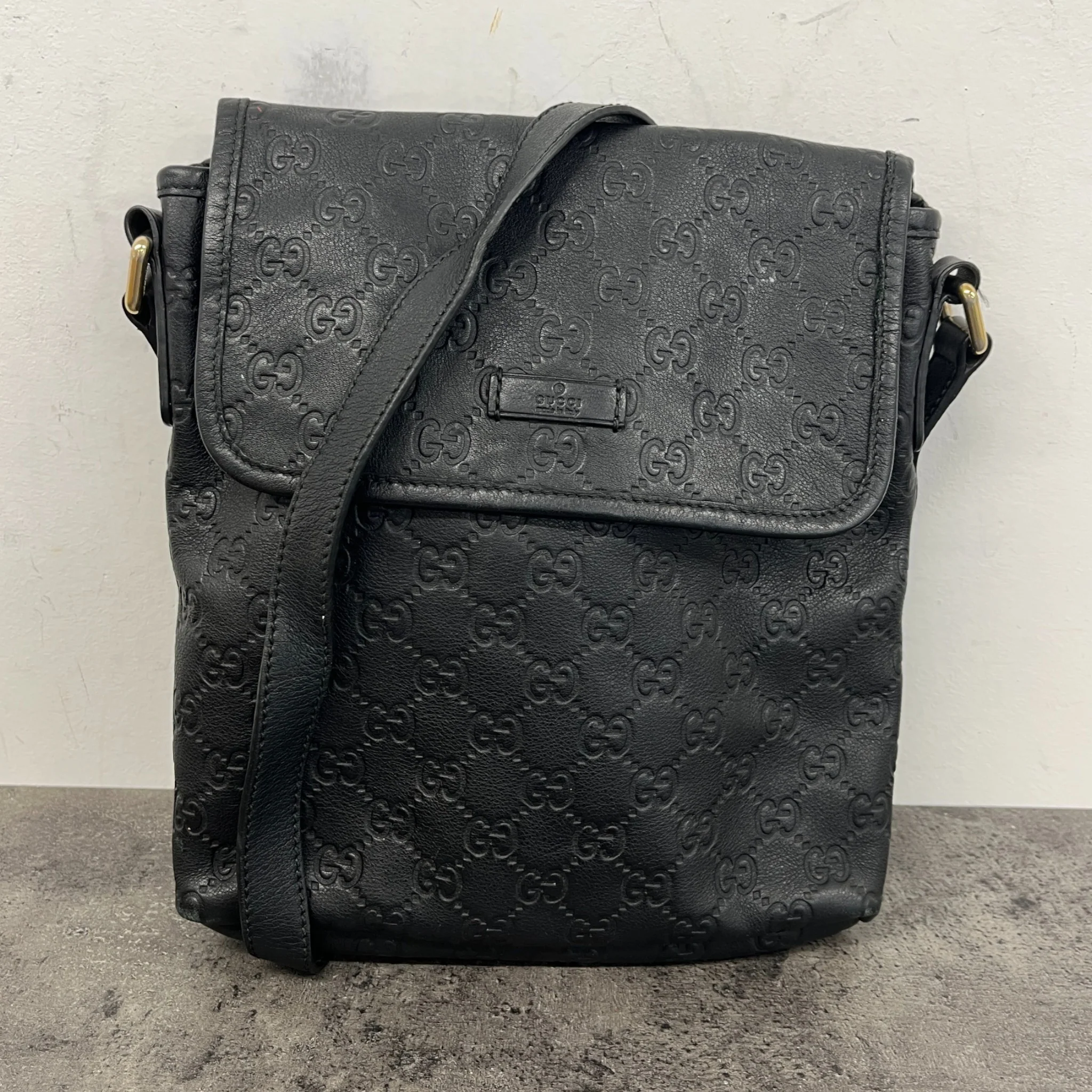 Men's Guccissima Messenger Bag Black - Image 8