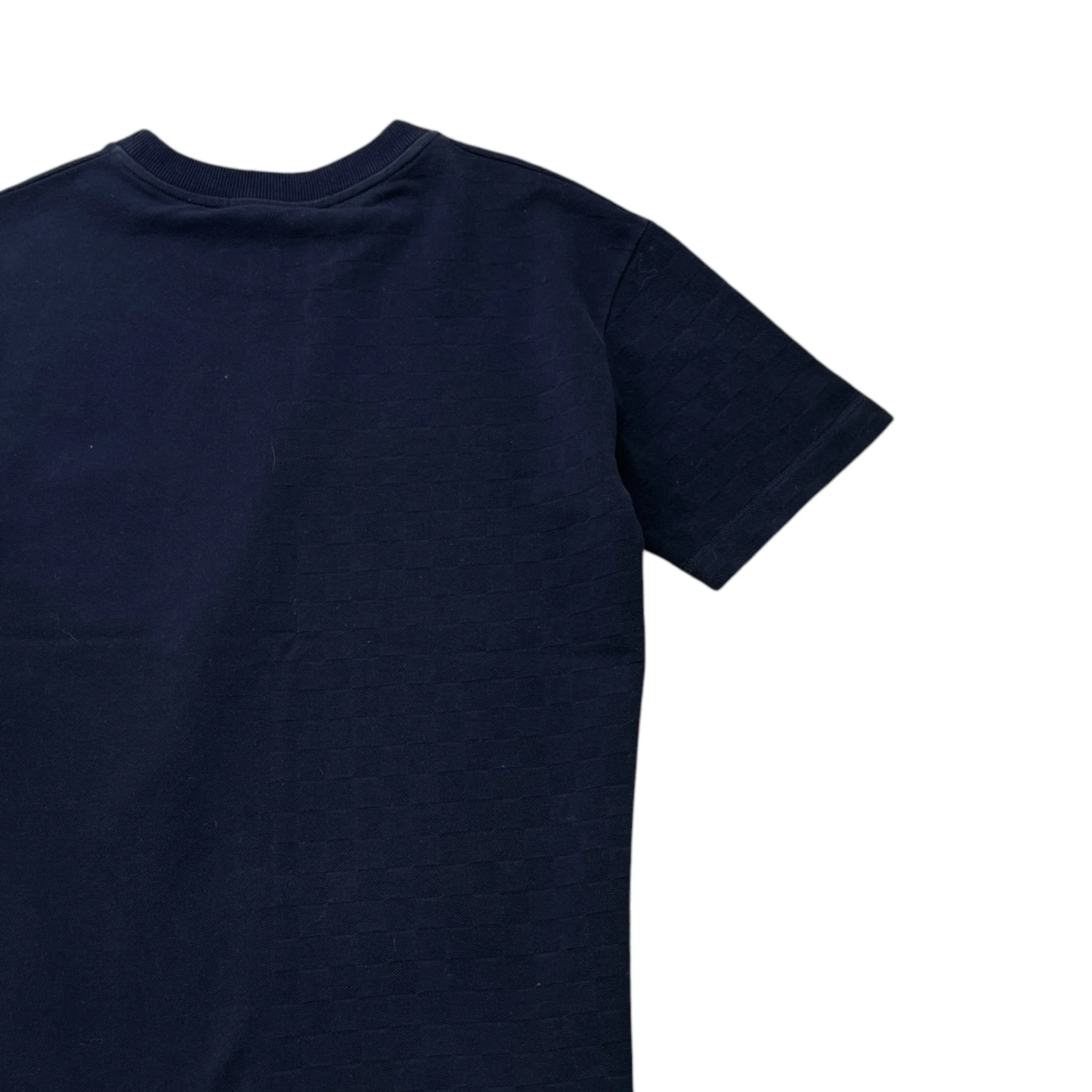 Men's Half Damier Pocket T-Shirt Navy Size XS - Image 4