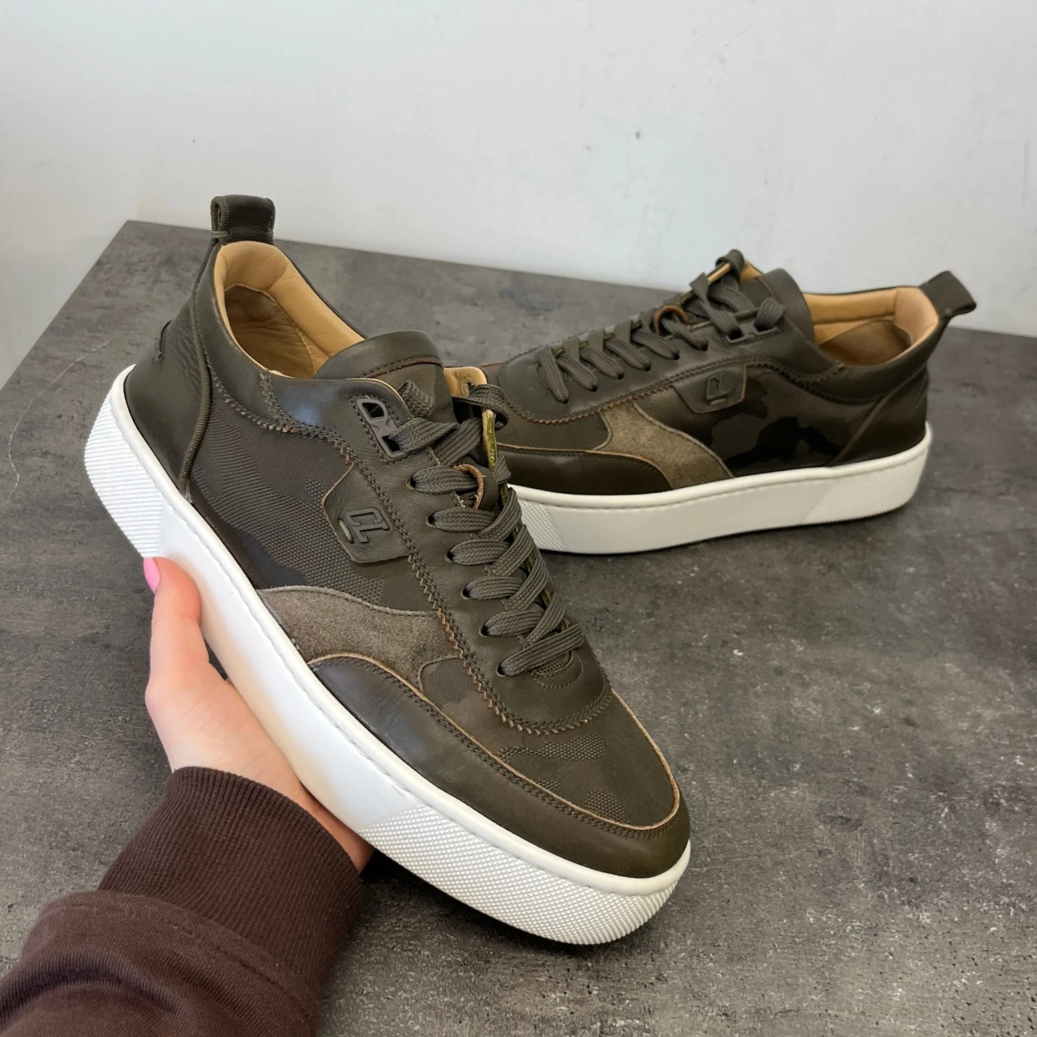 Men's Happyru Low Trainers Khaki Size EU 40.5 / UK 6.5 - Image 13