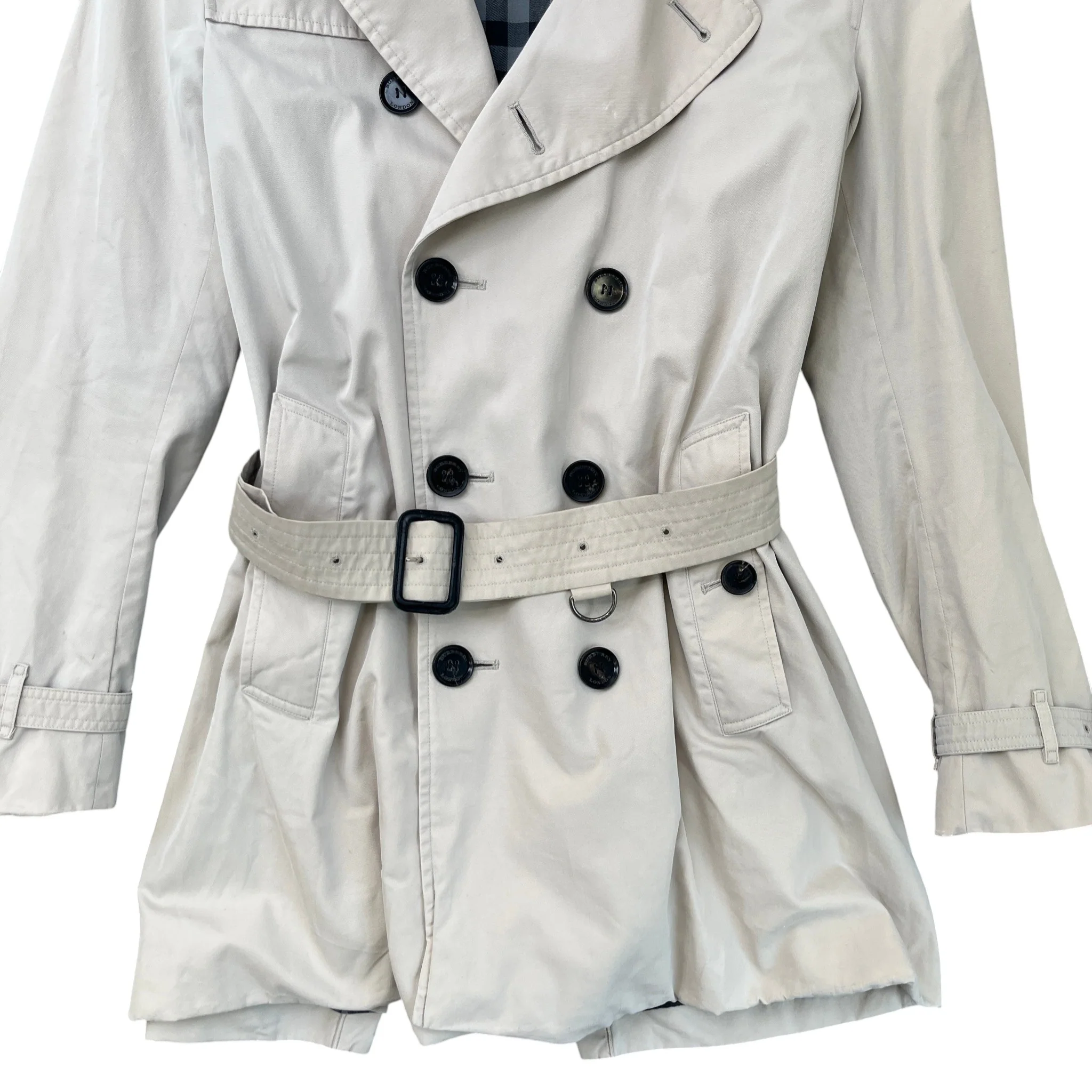 Men's Heritage Kensington Trench Jacket Beige Size S - Image 5