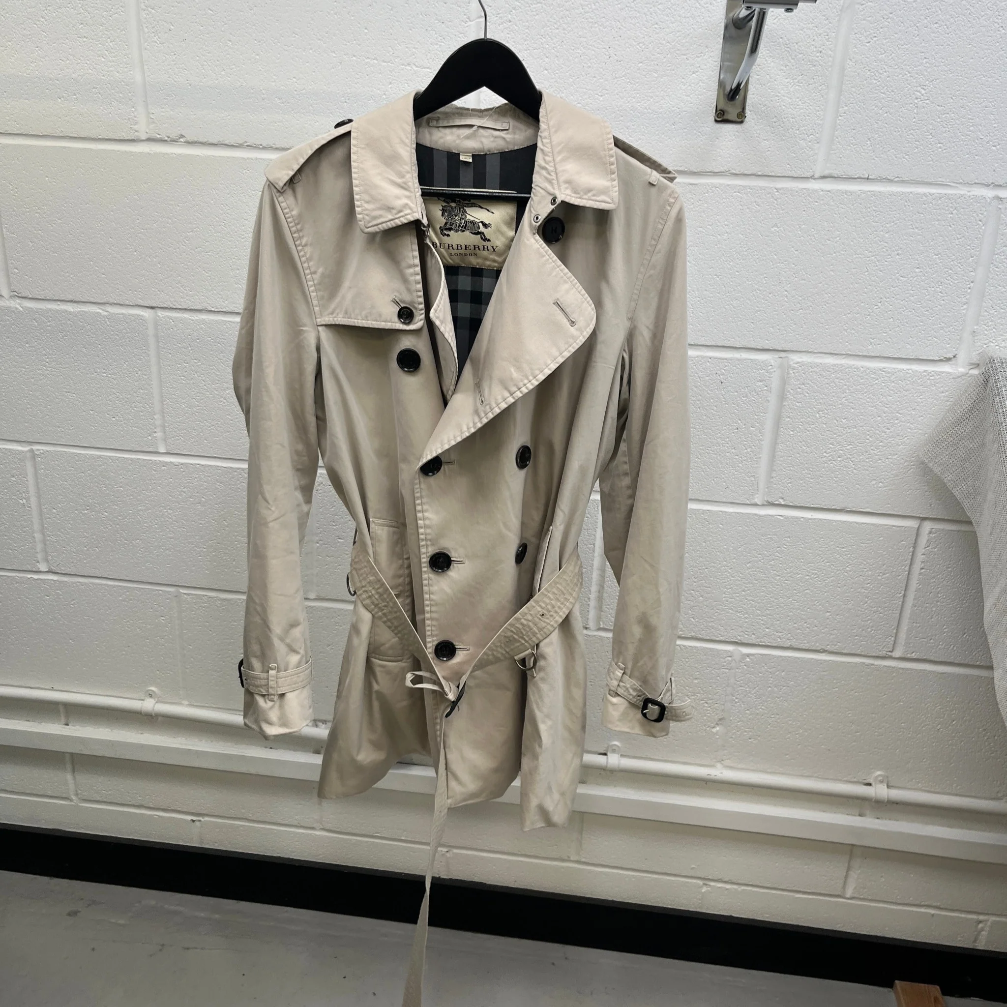 Men's Heritage Kensington Trench Jacket Beige Size S - Image 8