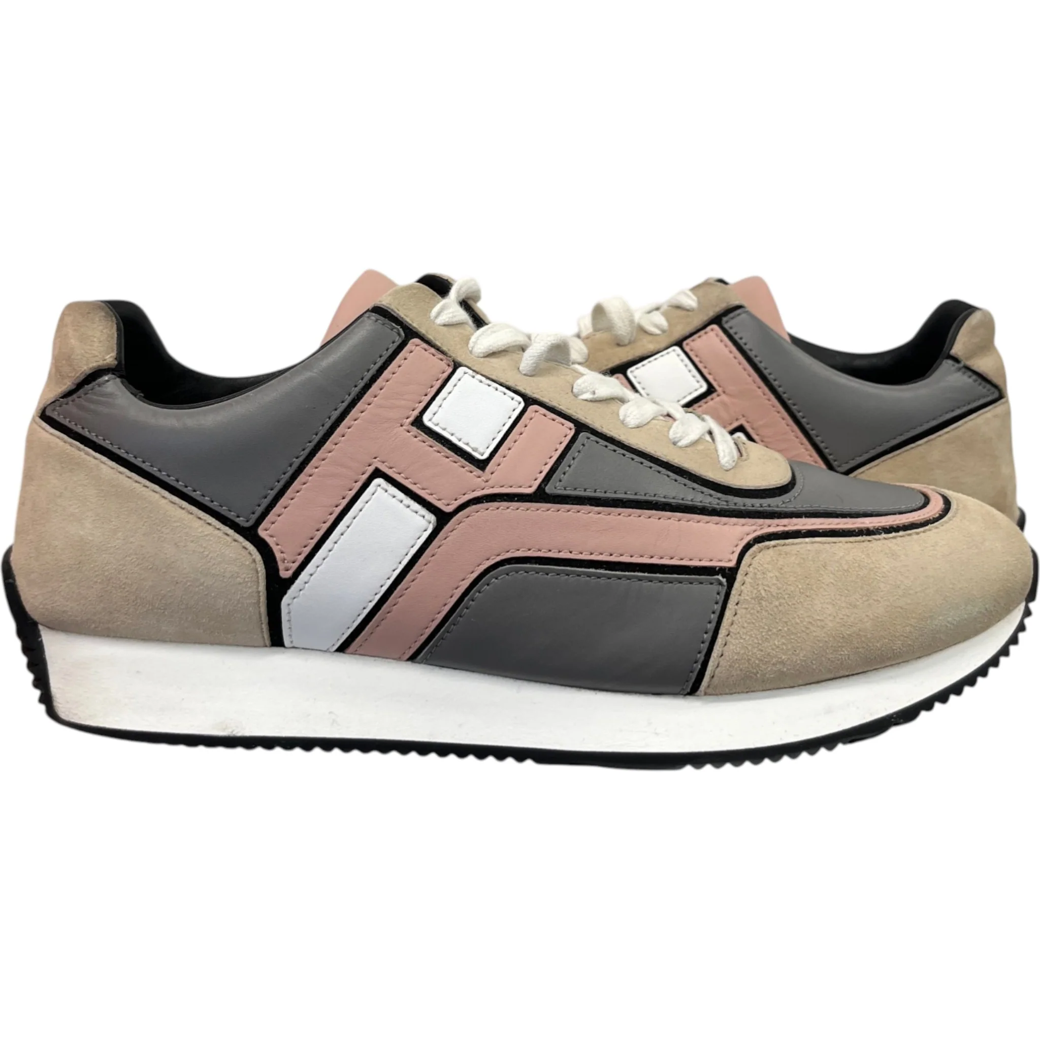 Men's Hogan Low Trainers Beige Size EU 41 / UK 7 - Image 3