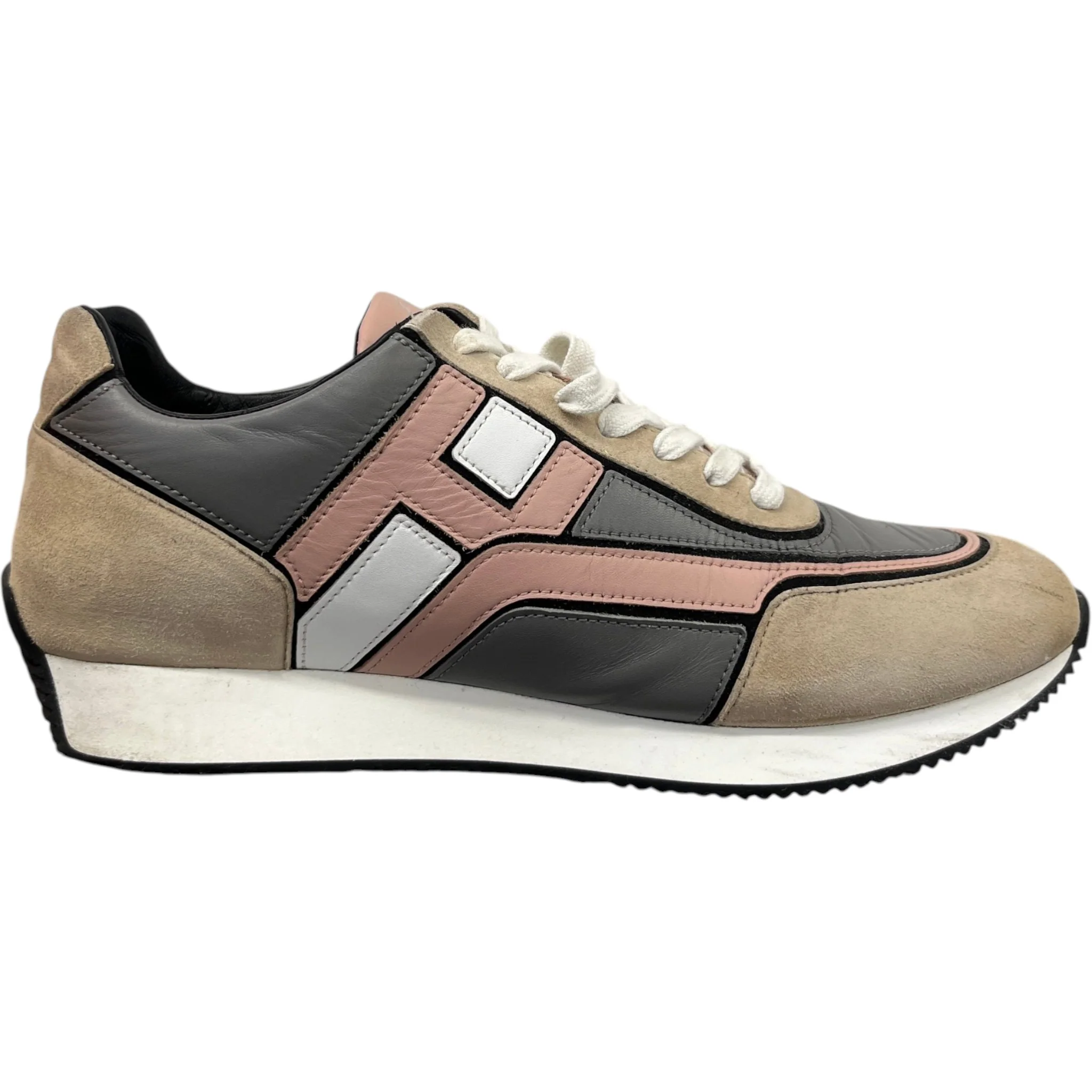 Men's Hogan Low Trainers Beige Size EU 41 / UK 7 - Image 4