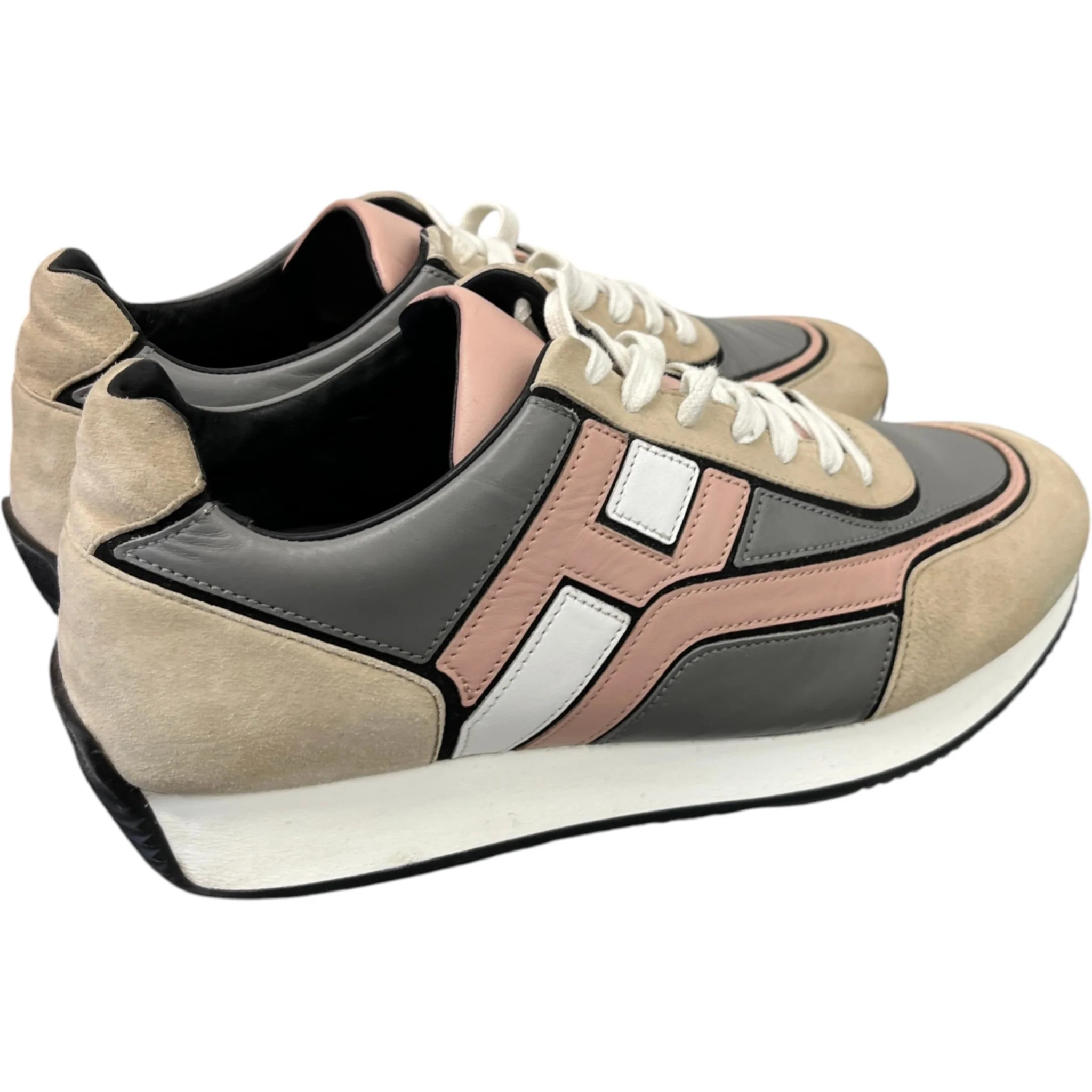 Men's Hogan Low Trainers Beige Size EU 41 / UK 7 - Image 8