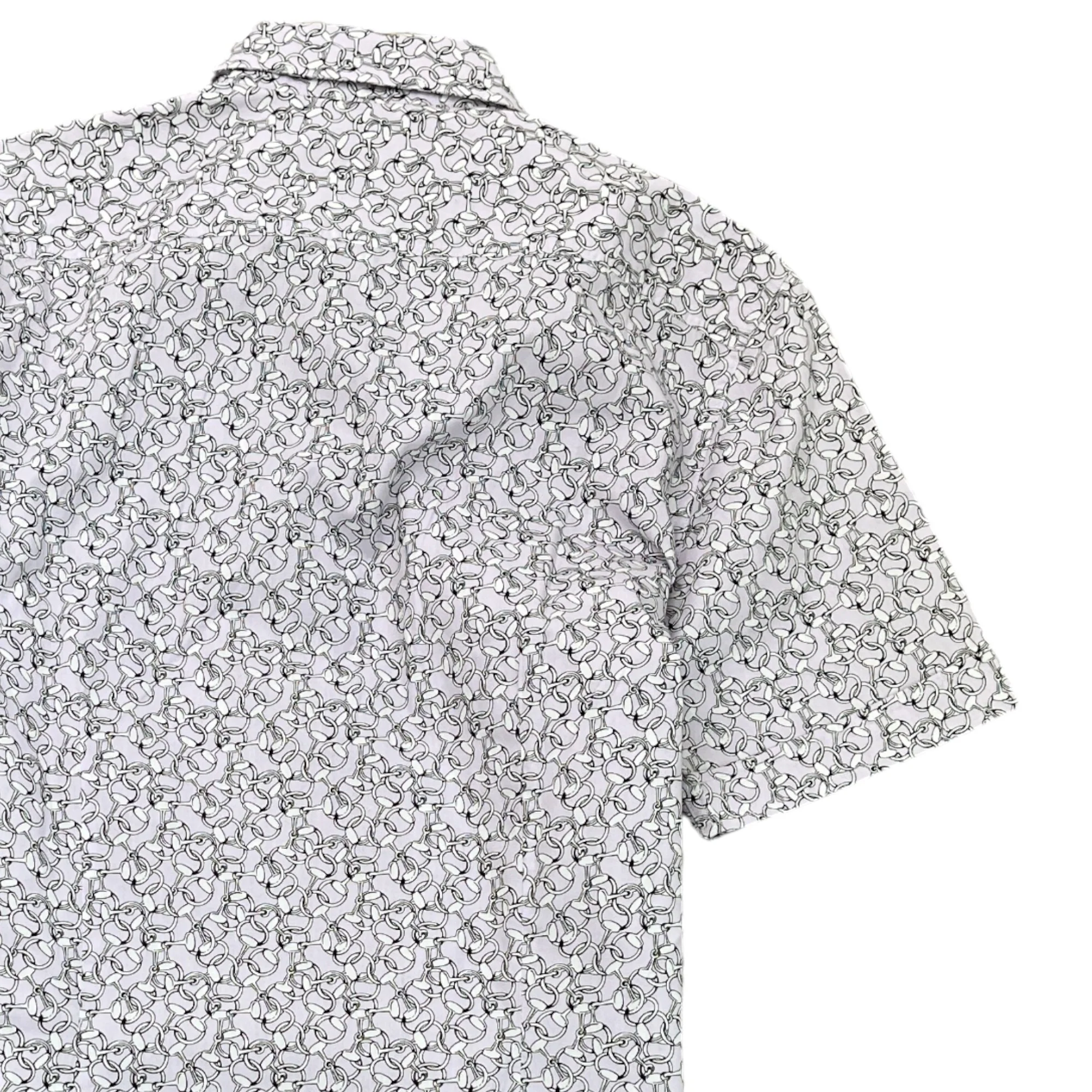 Men's Horsebit Shirt Purple Size S - Image 4