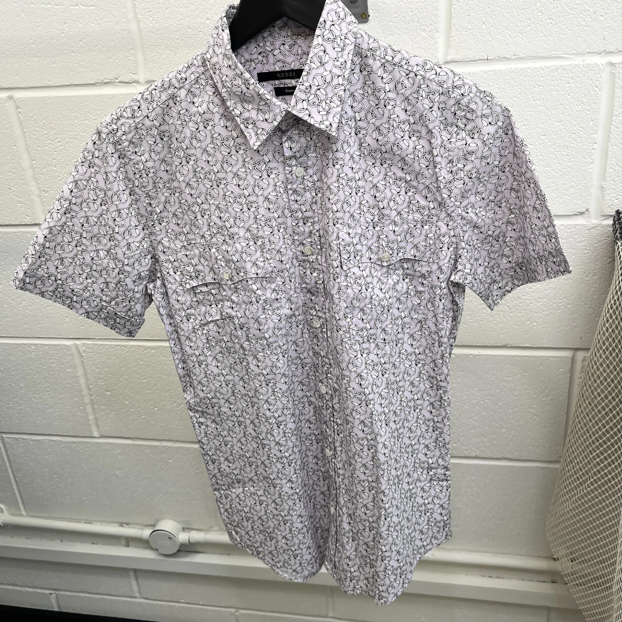 Men's Horsebit Shirt Purple Size S - Image 6