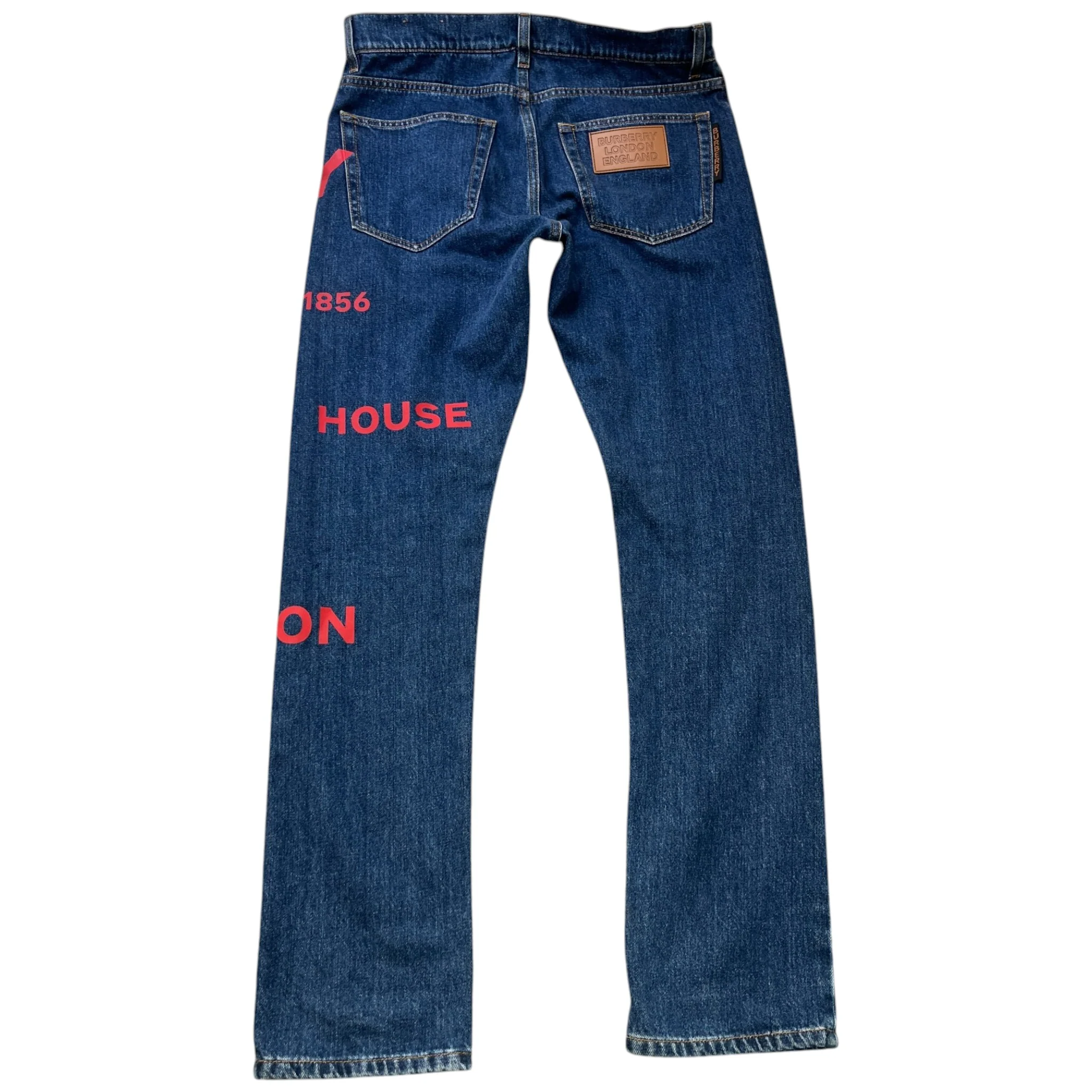 Men's Horseferry Print Jeans Blue Size Waist 32" - Image 2