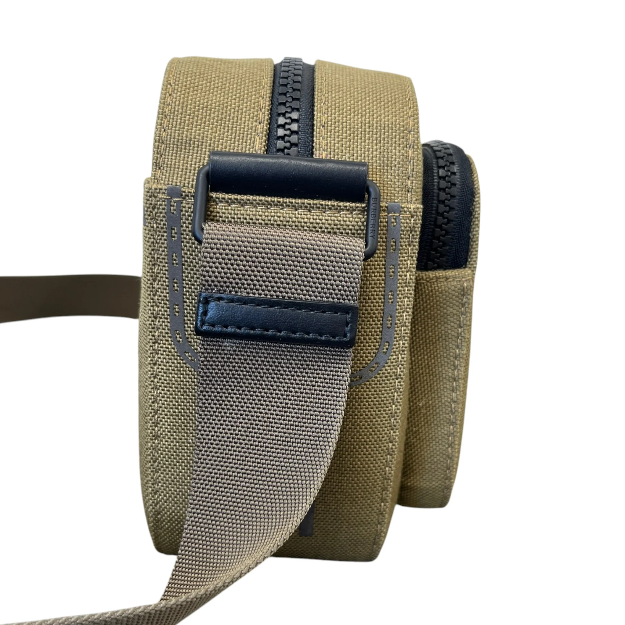 Men's Horseferry Print Nylon Crossbody Bag Khaki - Image 6
