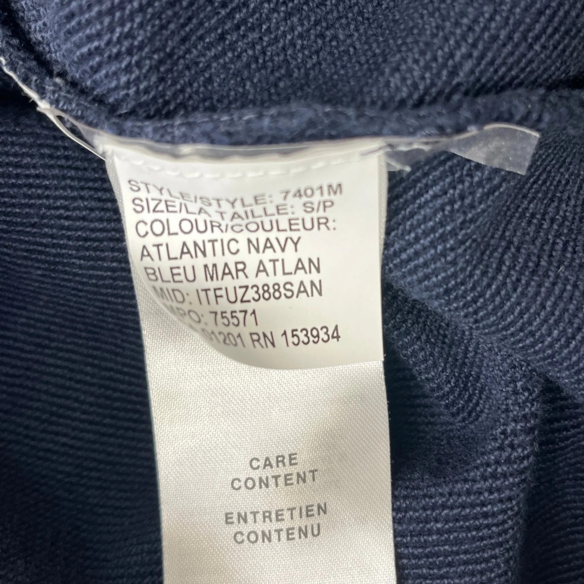 Men's Huron Full Zip Hoodie Navy Size S - Image 7