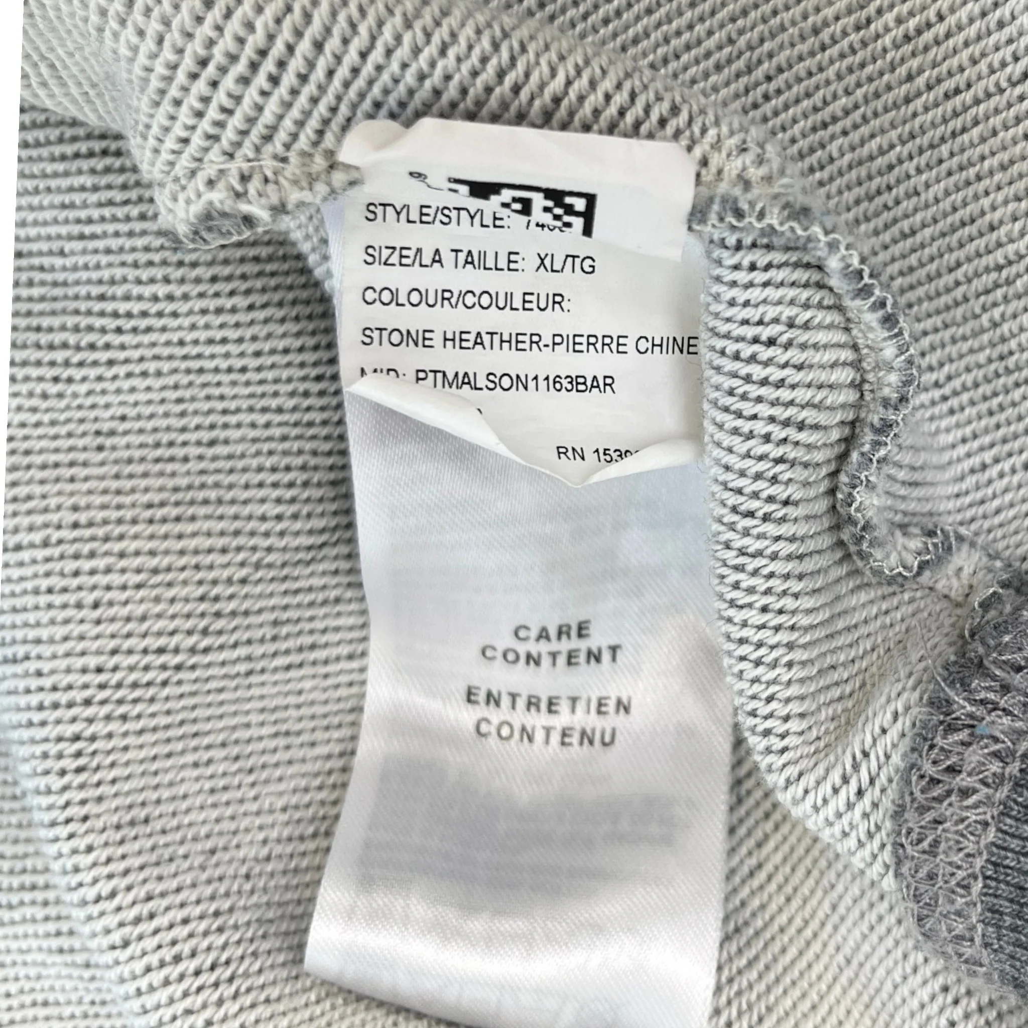 Men's Huron Hoodie Grey Size XL - Image 6