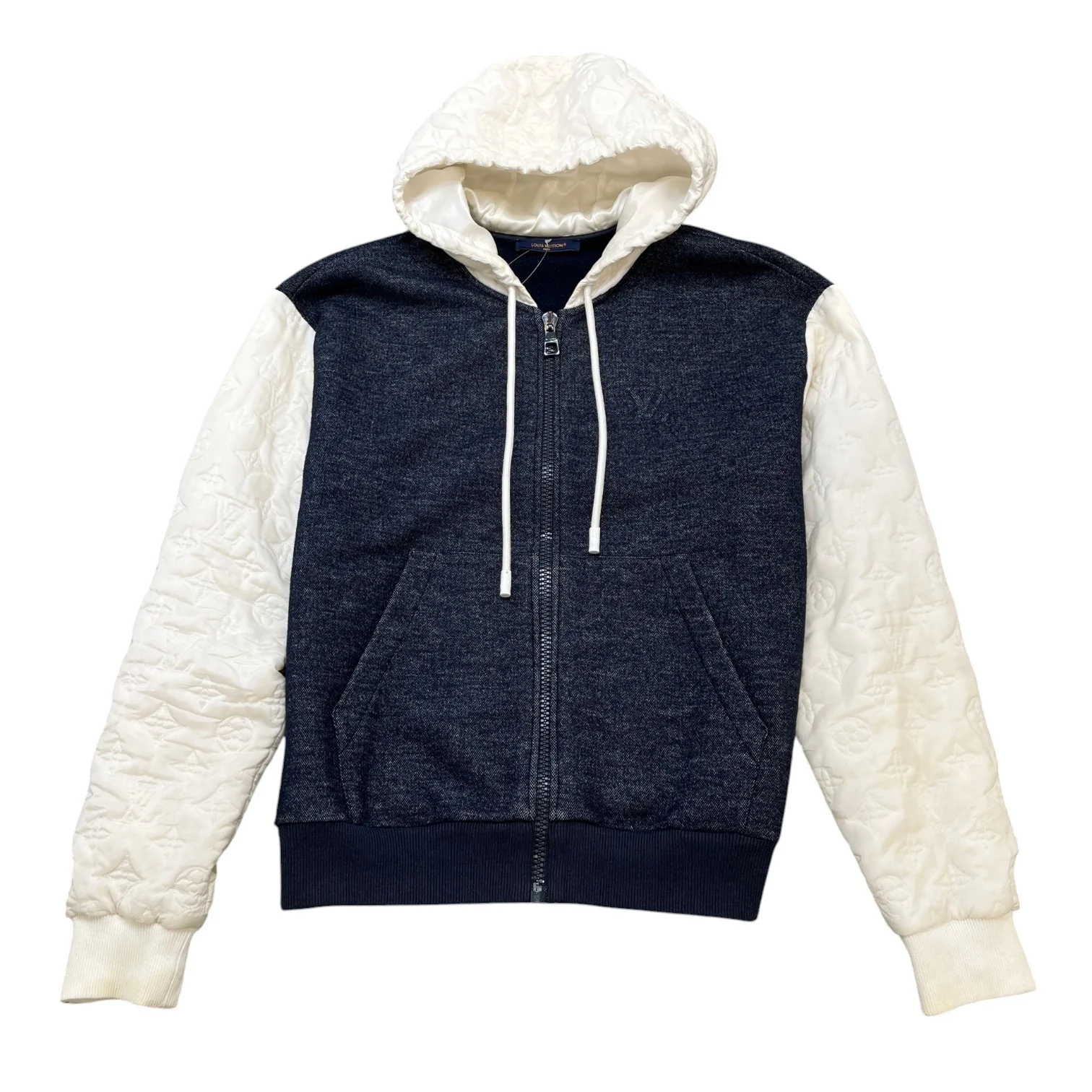 Men's Hybrid Monogram Hooded Hoodie Navy Size XL