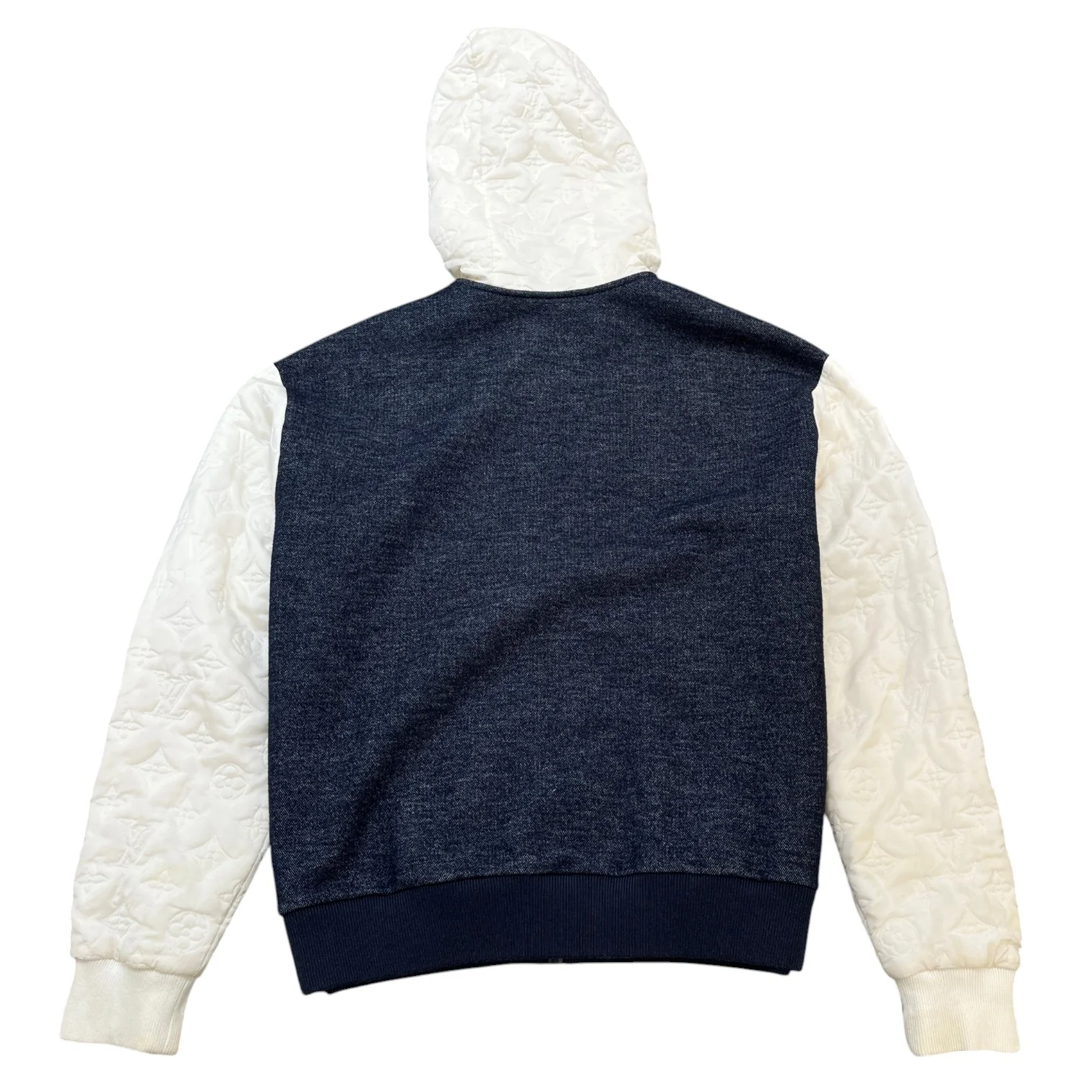 Men's Hybrid Monogram Hooded Hoodie Navy Size XL - Image 2