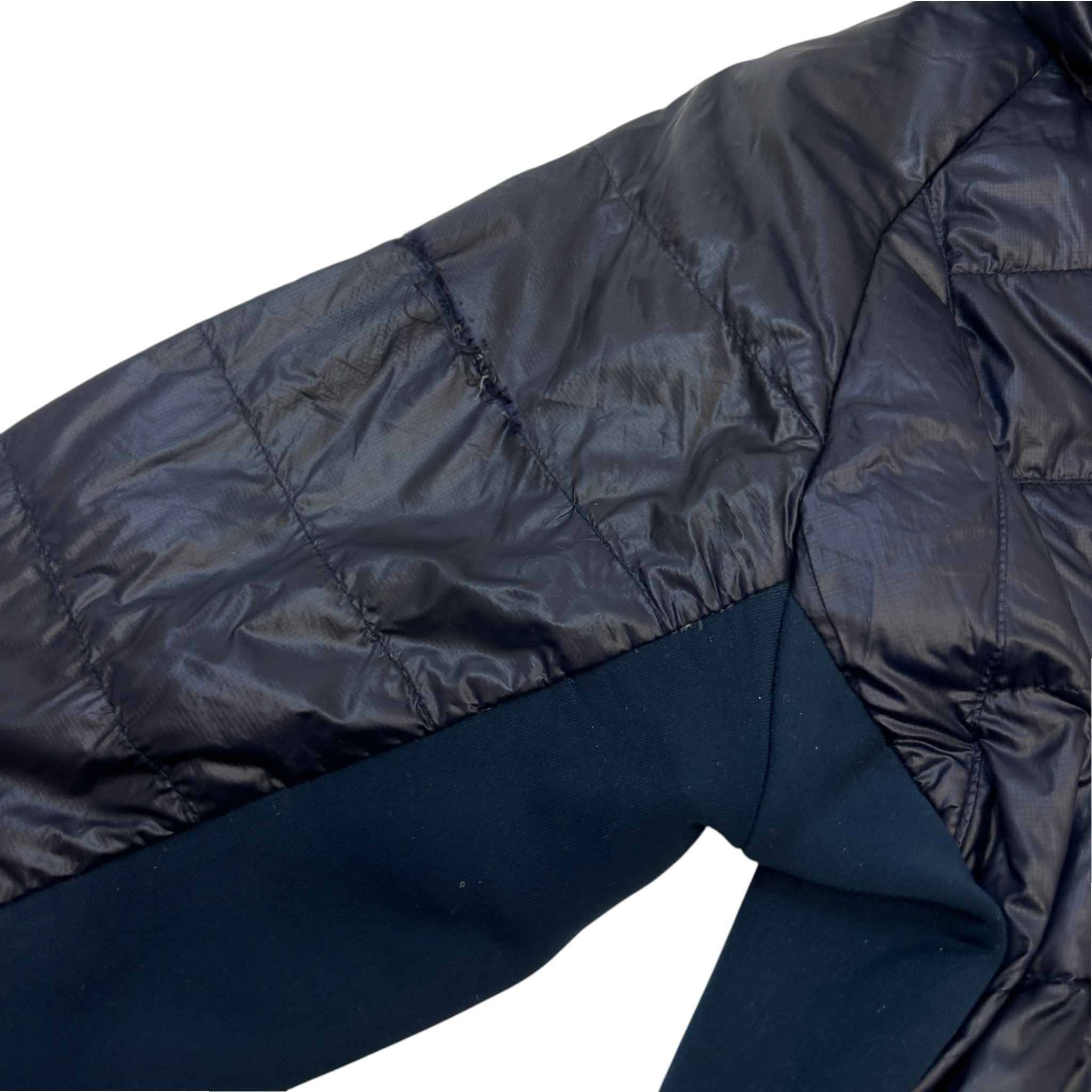 Men's Hybridge Lite Hoody Down Jacket Navy Size L - Image 10