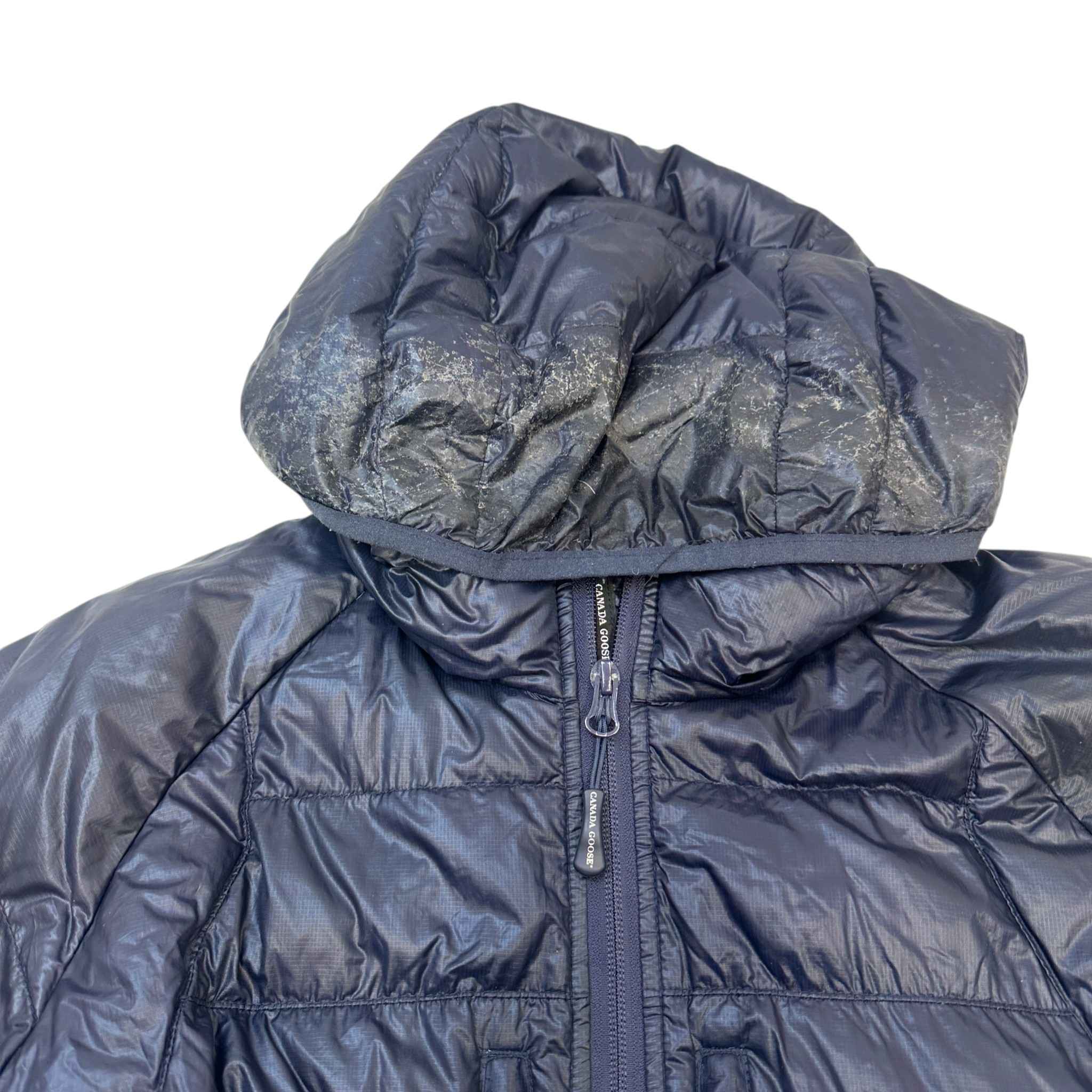 Men's Hybridge Lite Hoody Down Jacket Navy Size L - Image 11