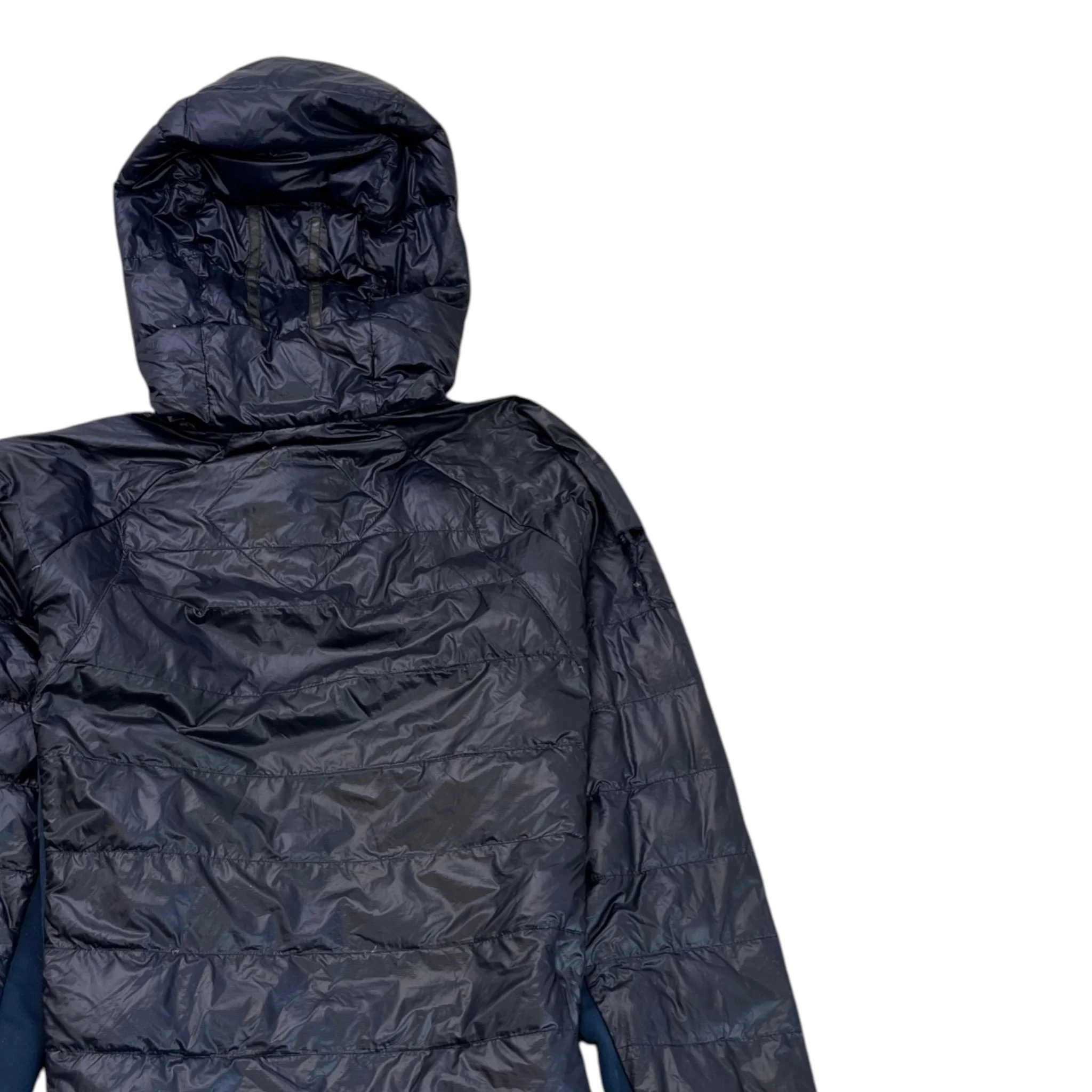 Men's Hybridge Lite Hoody Down Jacket Navy Size L - Image 4