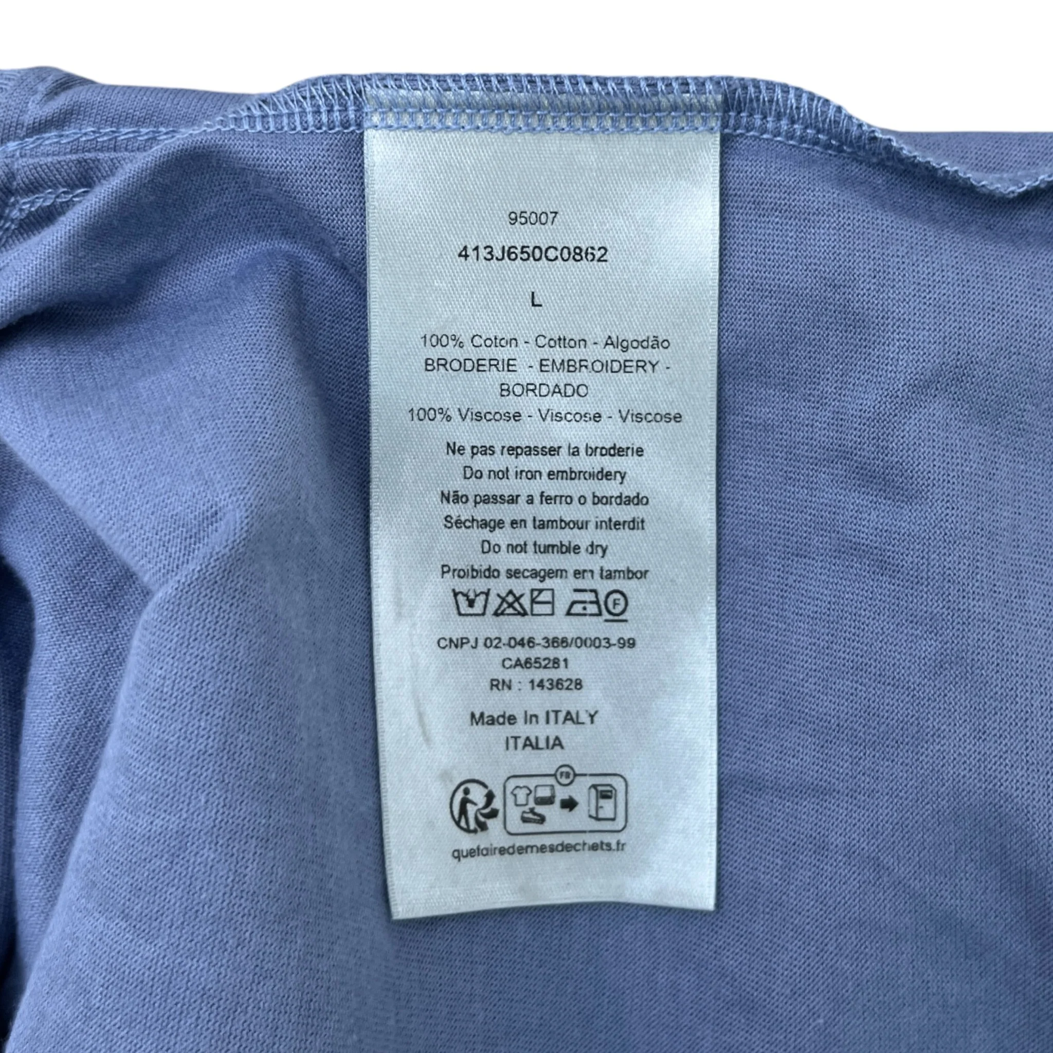 Men's Icons T-Shirt Blue Size L - Image 6
