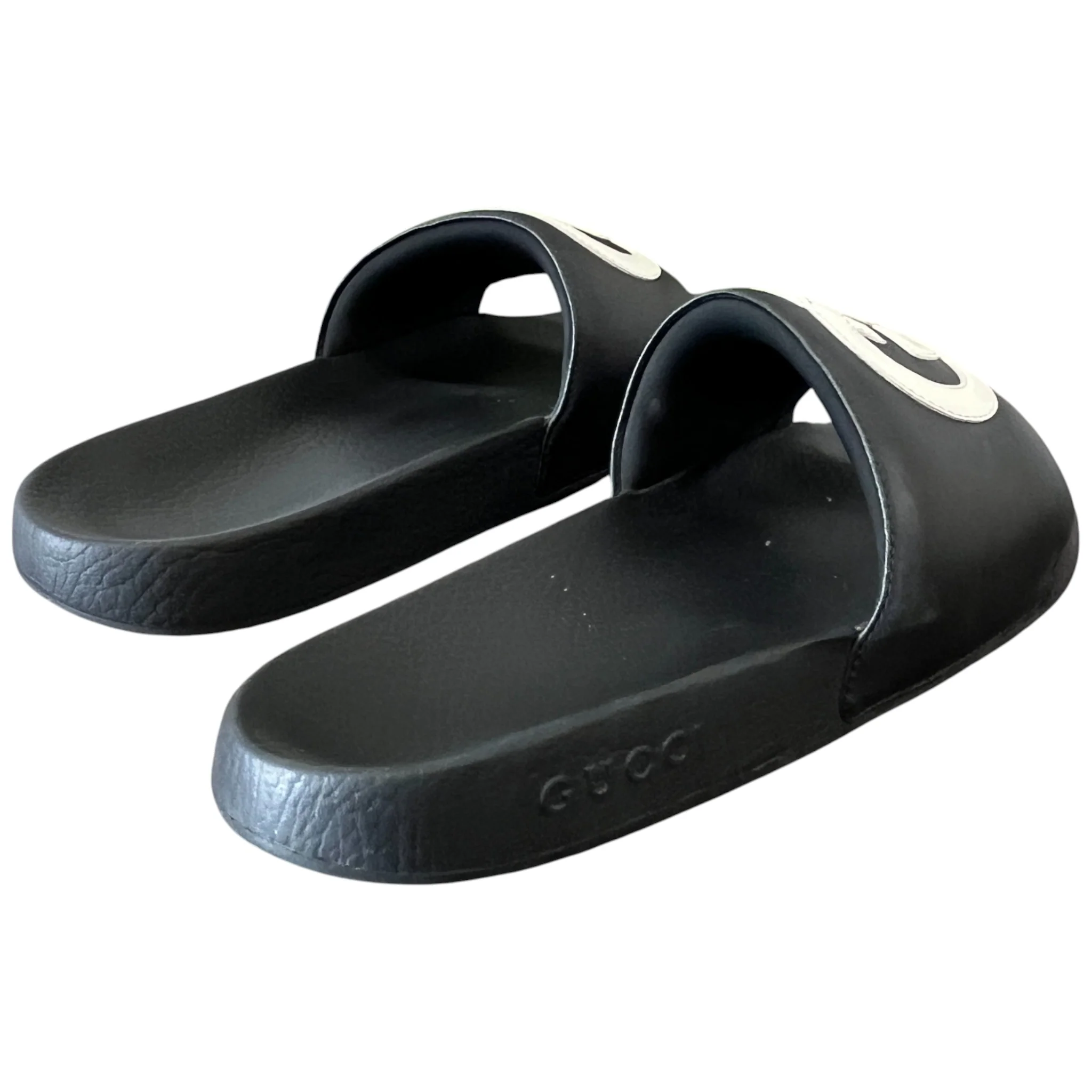 Men's Interlocking G Slides Black Size EU 40 / UK 6 - Image 9