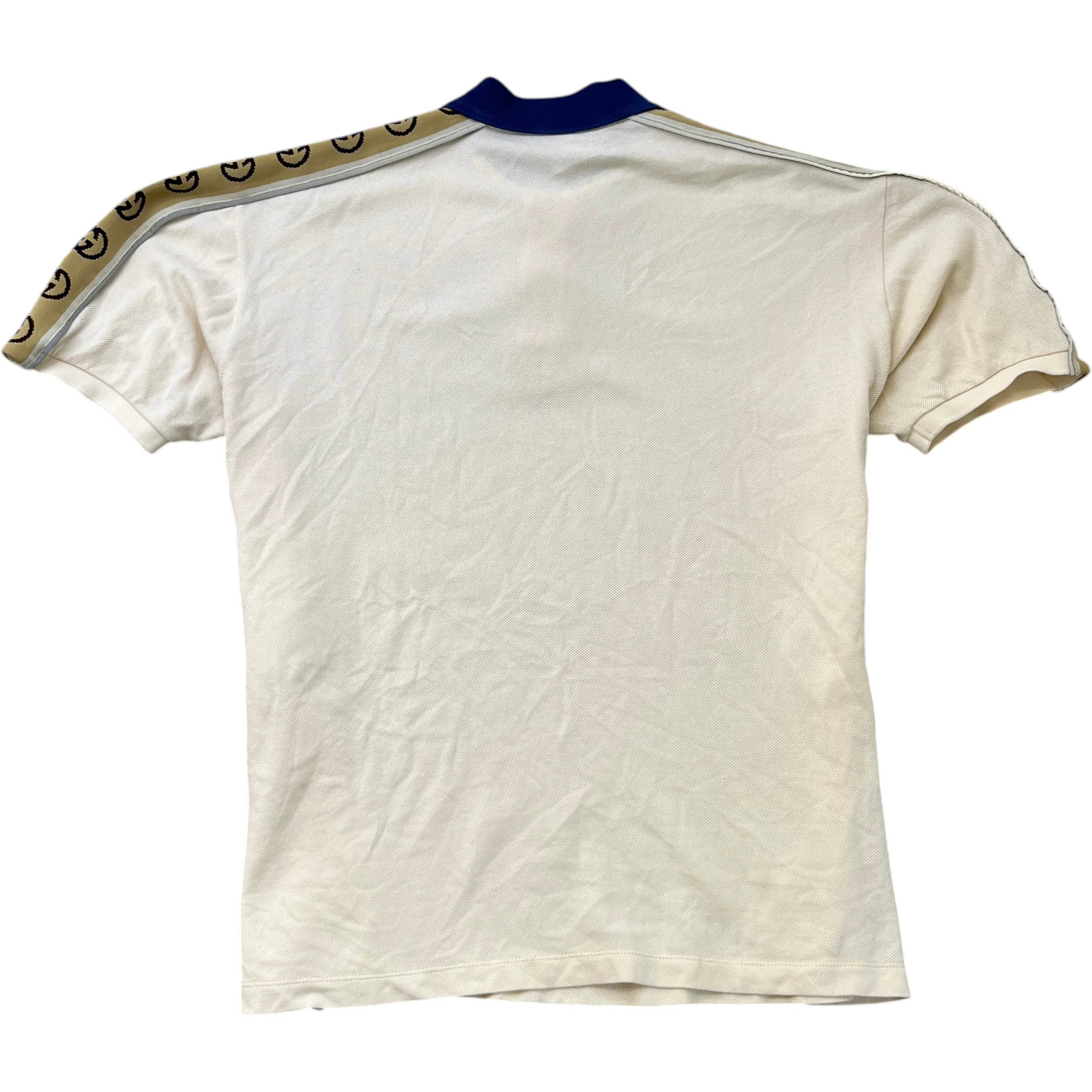 Men's Interlocking G Stripe Polo Shirt Beige Size XXXL - Image 2