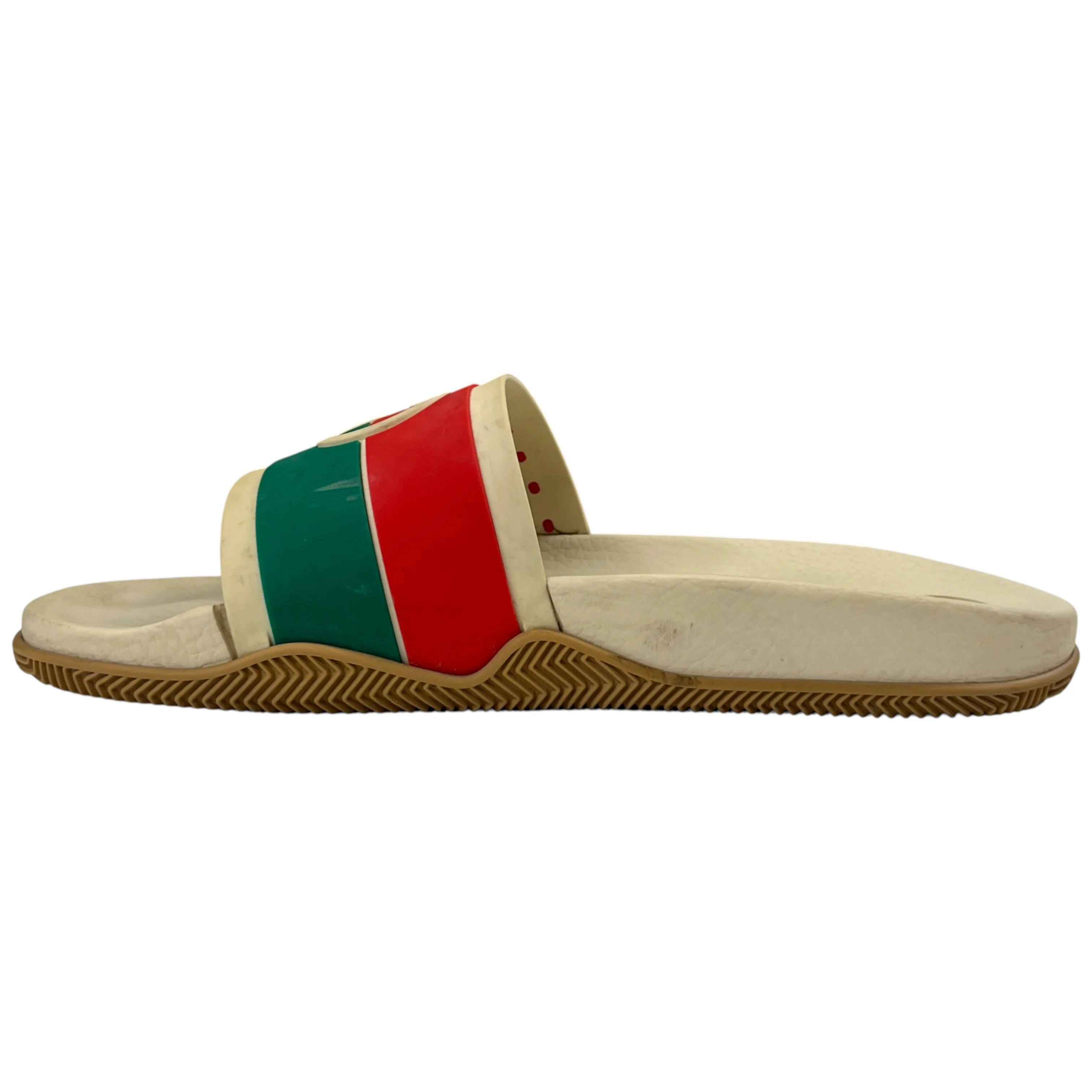 Men's Interlocking G Web Slides Beige Size EU 44 / UK 10 - Image 2