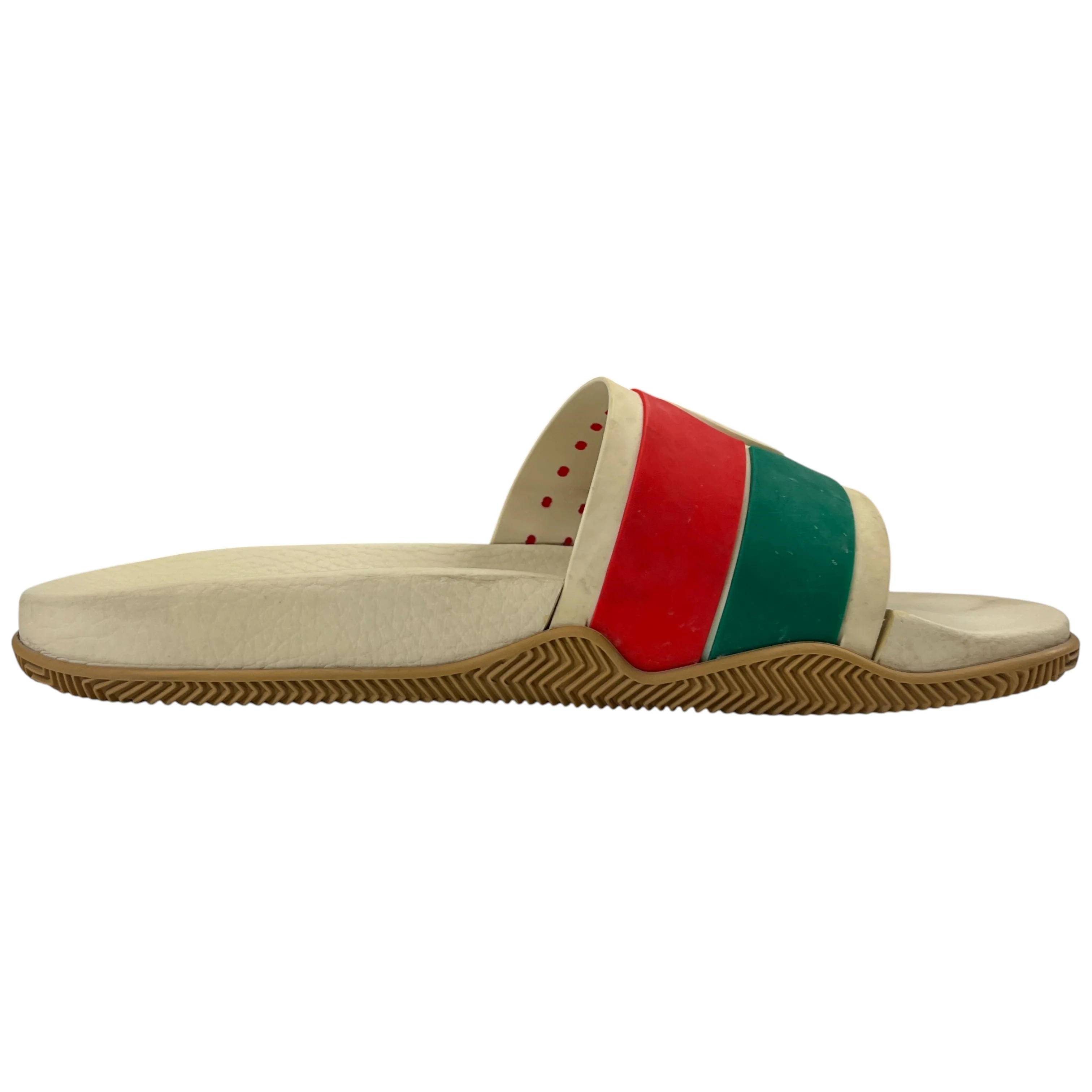 Men's Interlocking G Web Slides Beige Size EU 44 / UK 10 - Image 4