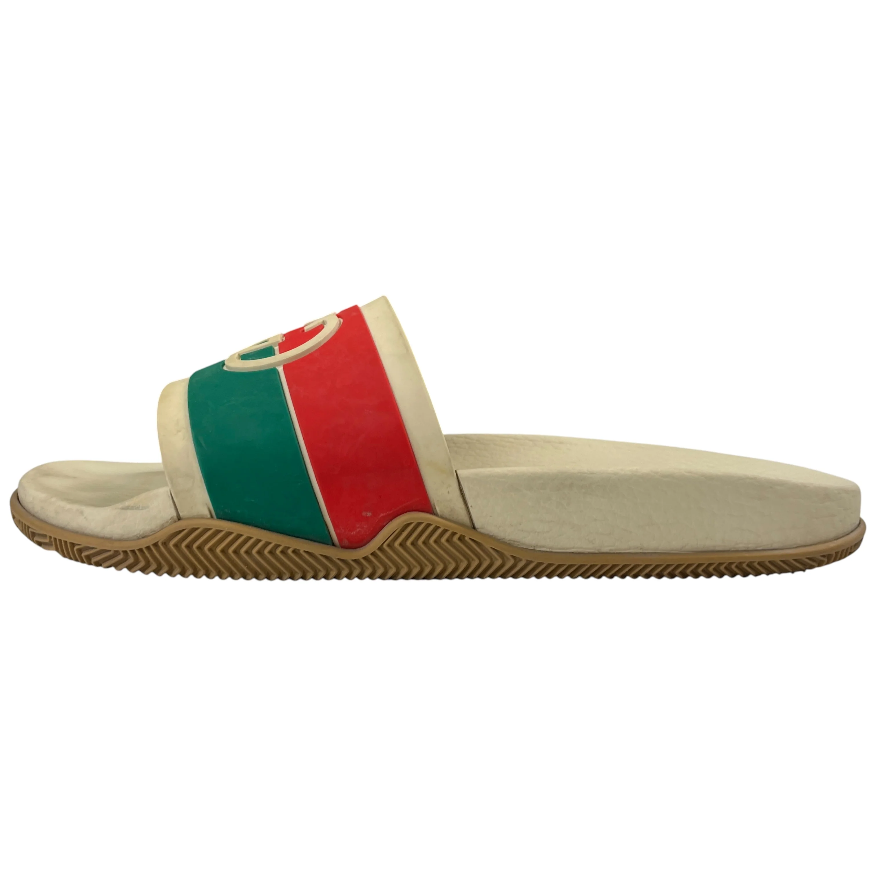 Men's Interlocking G Web Slides Beige Size EU 44 / UK 10 - Image 5