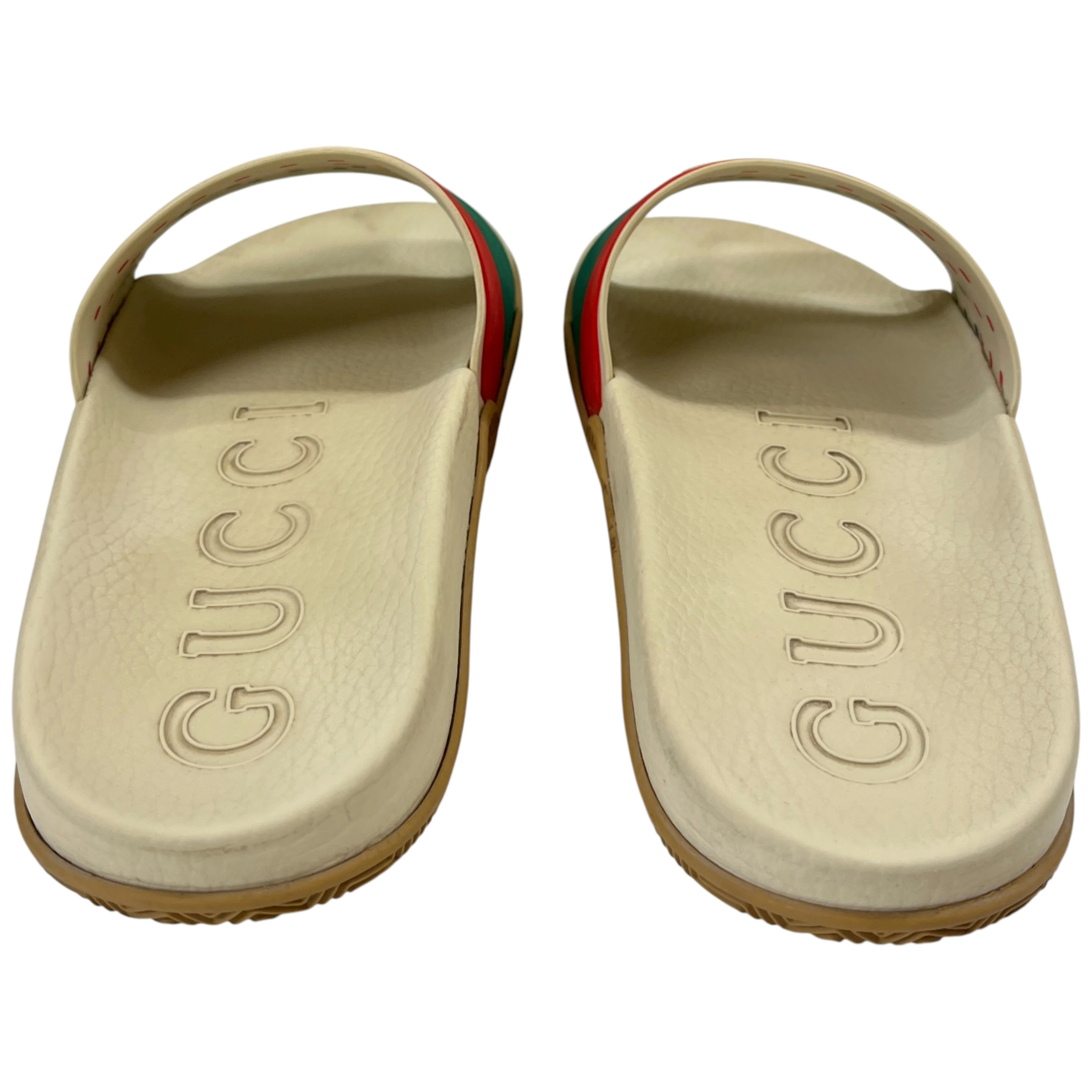 Men's Interlocking G Web Slides Beige Size EU 44 / UK 10 - Image 7