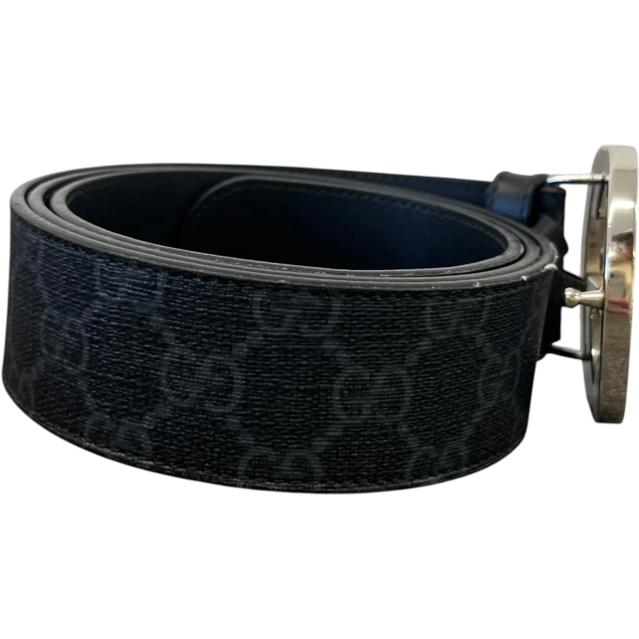 Men's Interlocking Gg Supreme Belt Black Size Waist 40" - Image 3