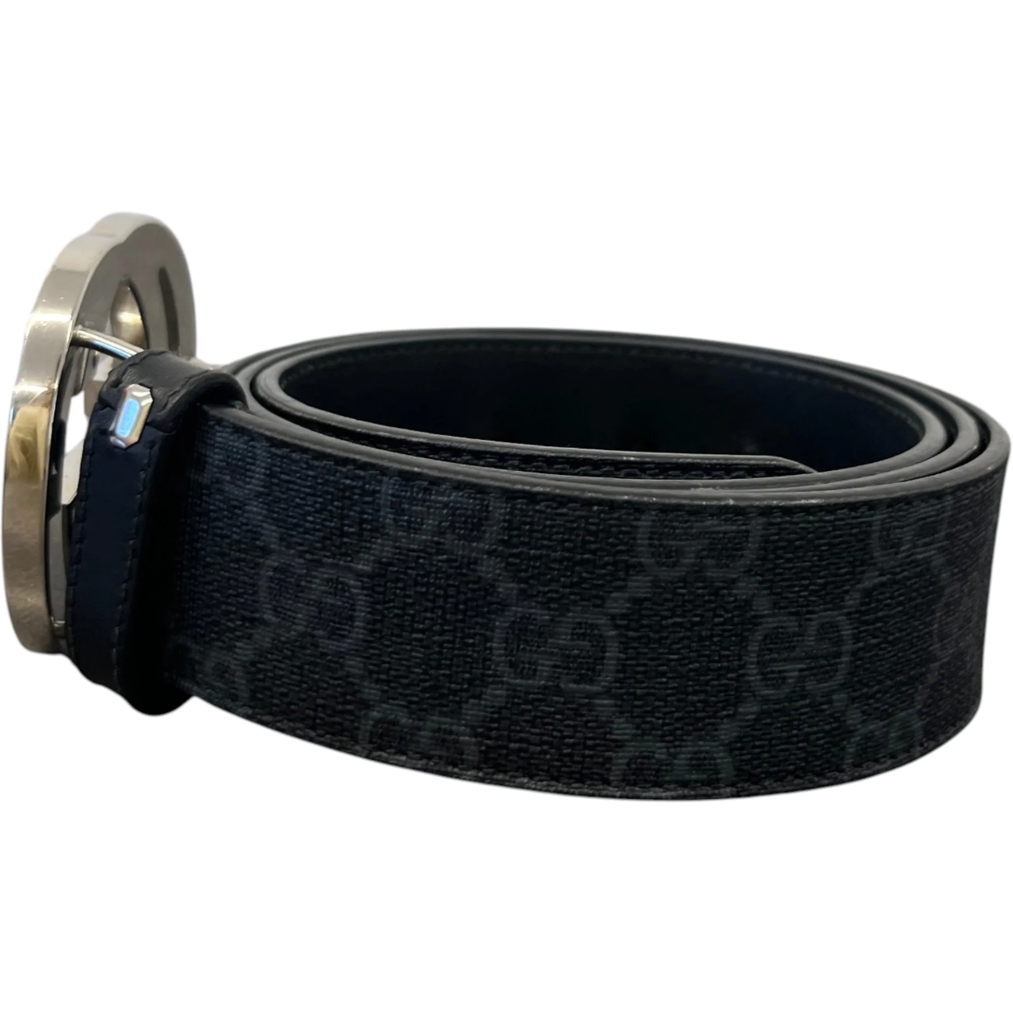 Men's Interlocking Gg Supreme Belt Black Size Waist 40" - Image 4