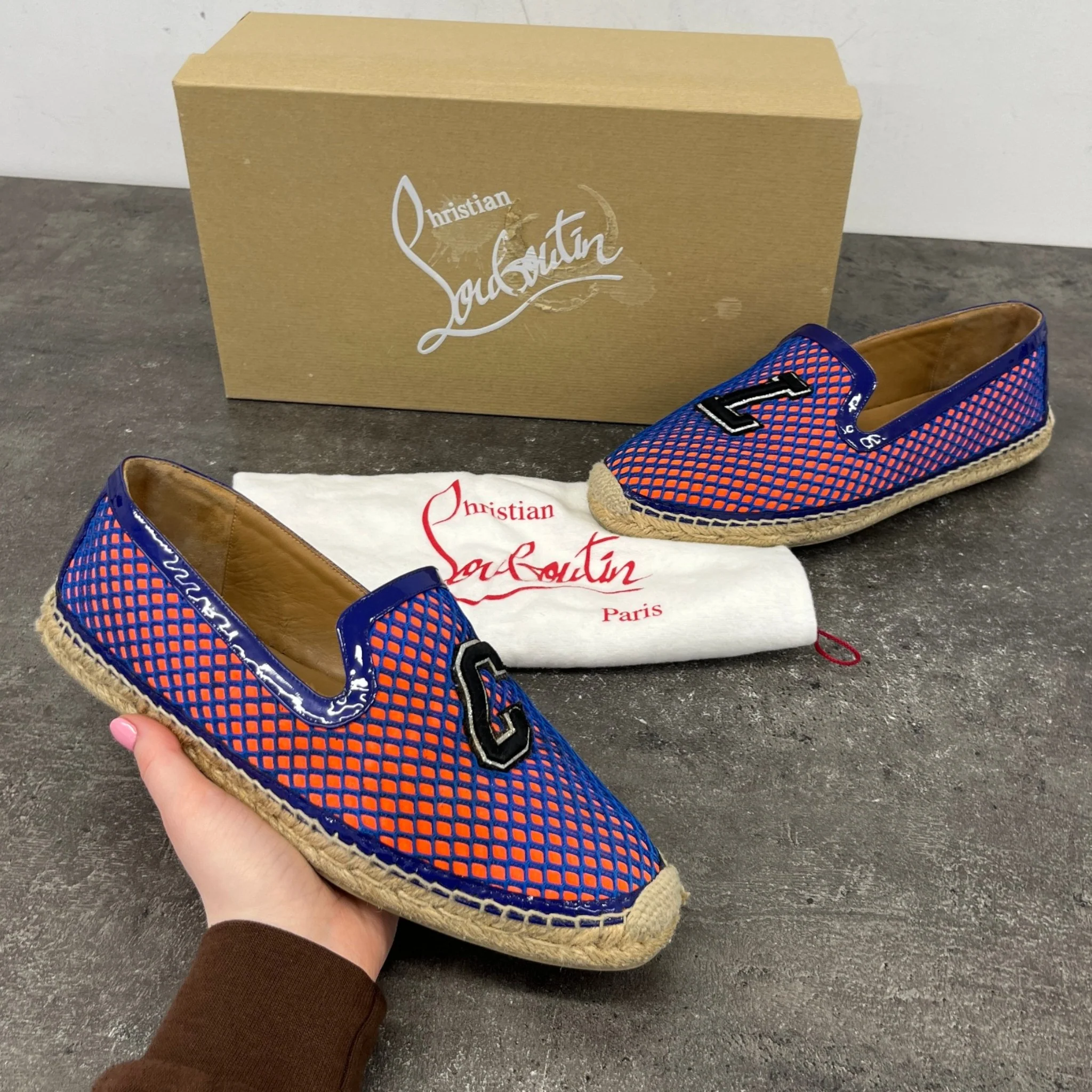 Men's Ivy Nanou Flat Mesh Ying Yang Espadrilles Blue Size EU 41 / UK 7 - Image 12