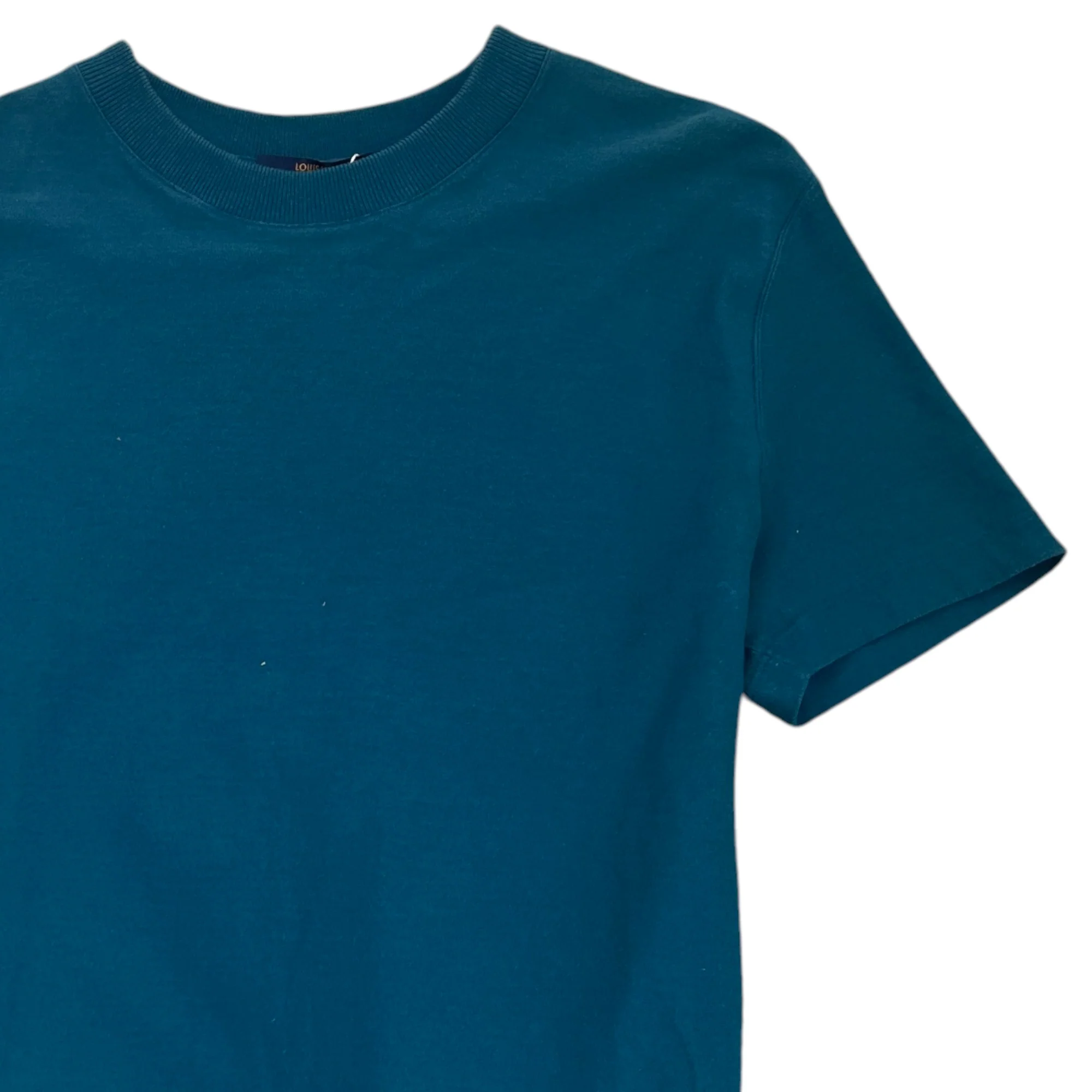 Men's Jacquard Velour T-Shirt Green Size S - Image 3