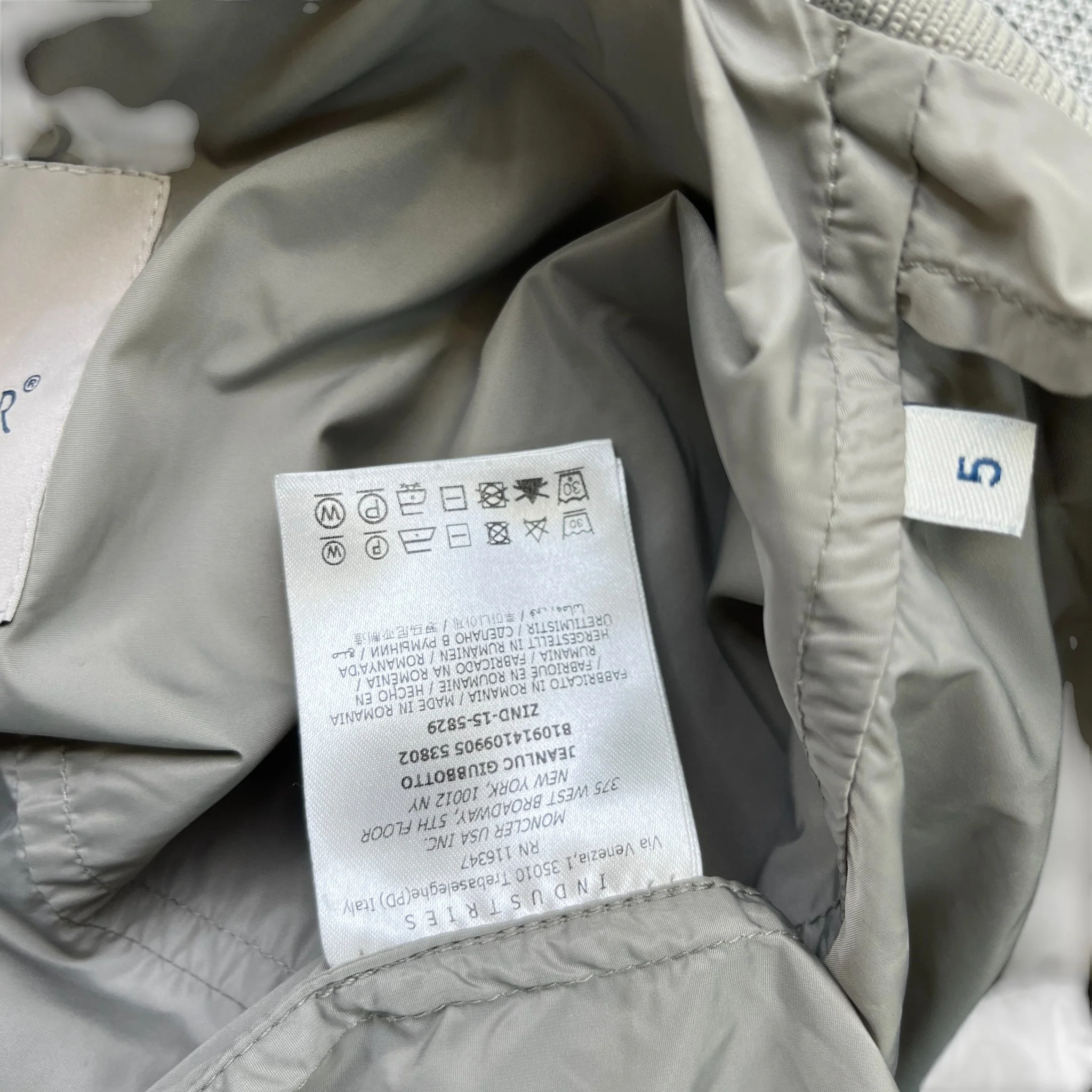 Men's Jeanclaue Windbreaker Grey Size 5 / XXL - Image 8