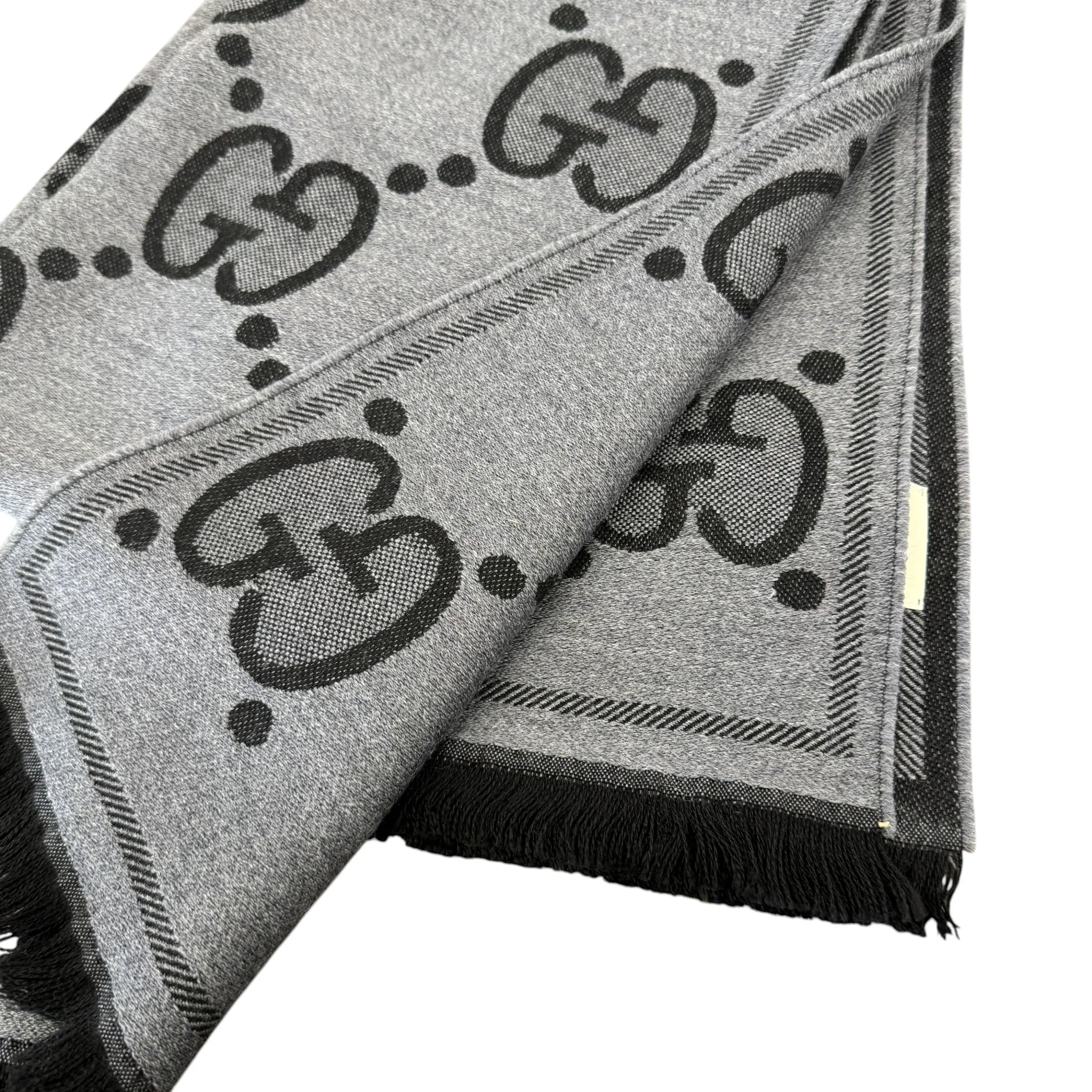 Men's Jumbo Gg Scarf Charcoal - Image 3