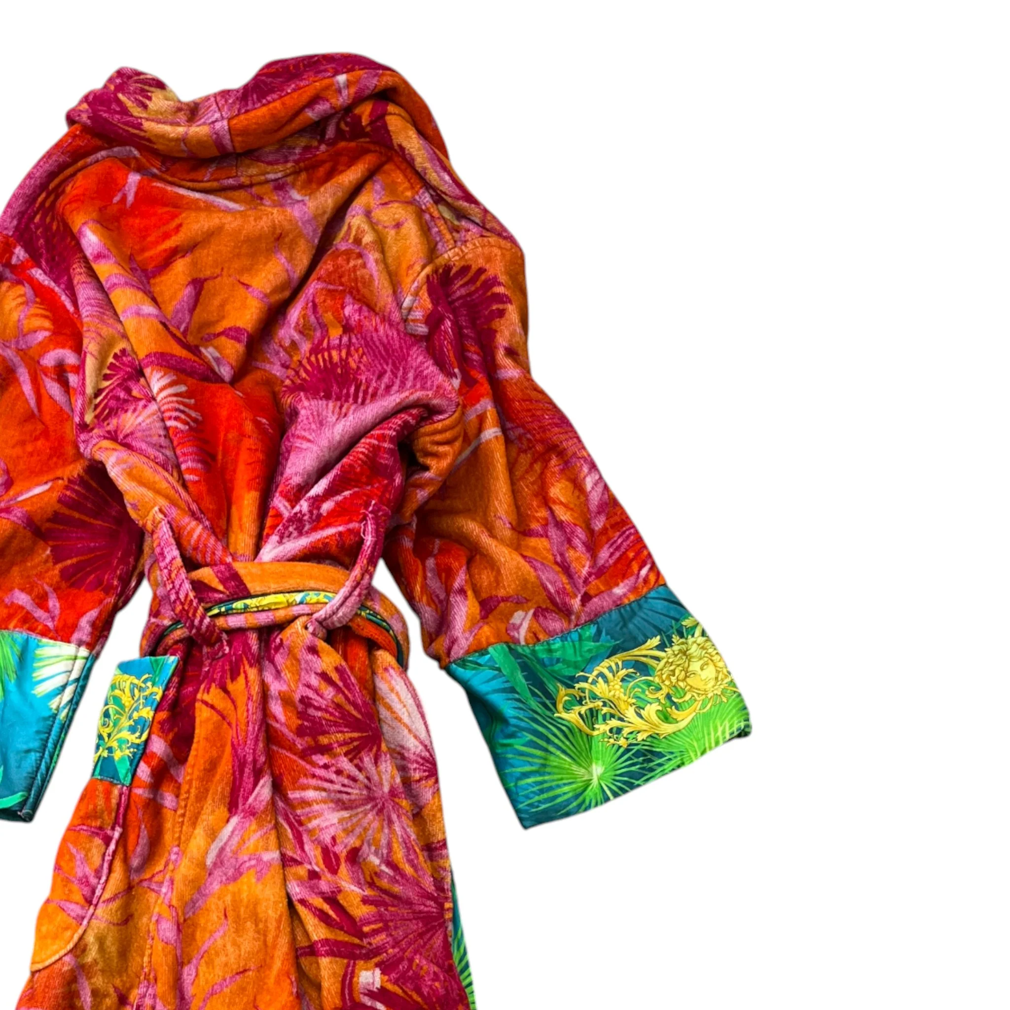 Men's Jungle Print Bath Robe Multi-Coloured Size XL - Image 4