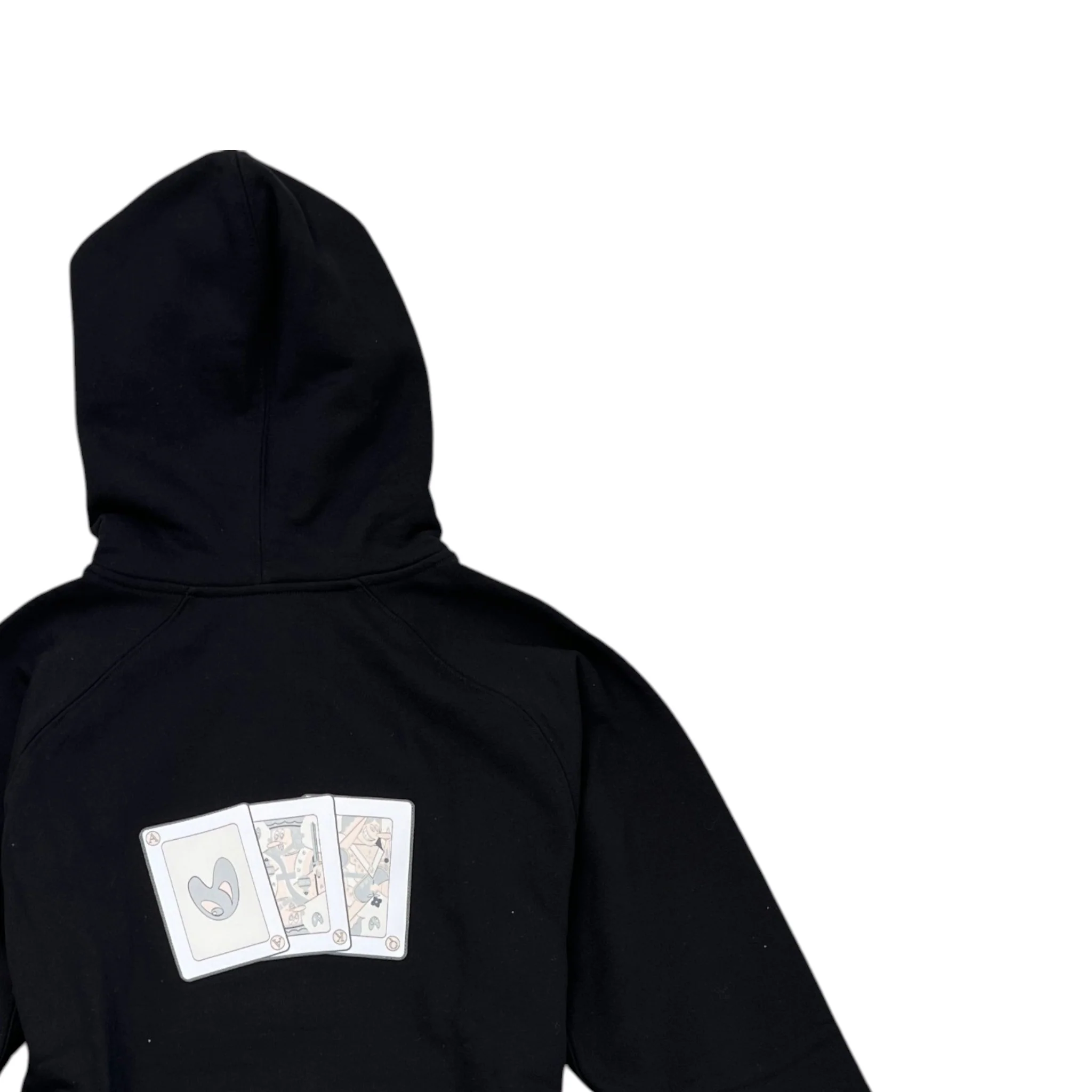 Men's Kenny Scharf Playing Cards Hoodie Black Size XXS - Image 4