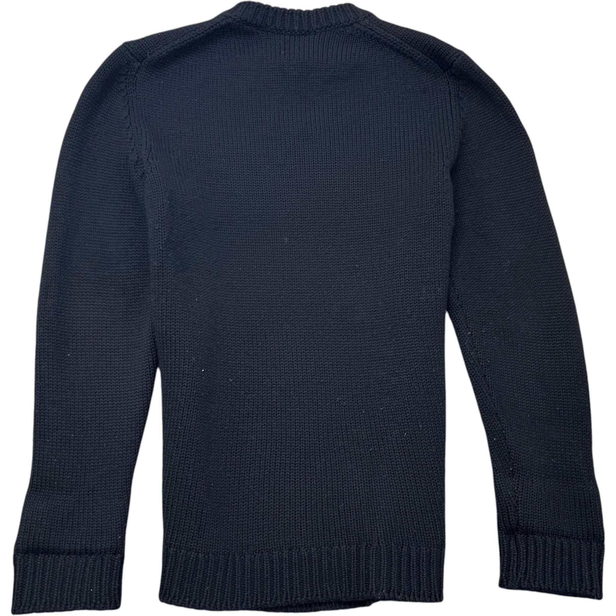 Men's Knitted Embroidered Logo Sweatshirt Black Size IT 46 / UK S - Image 2