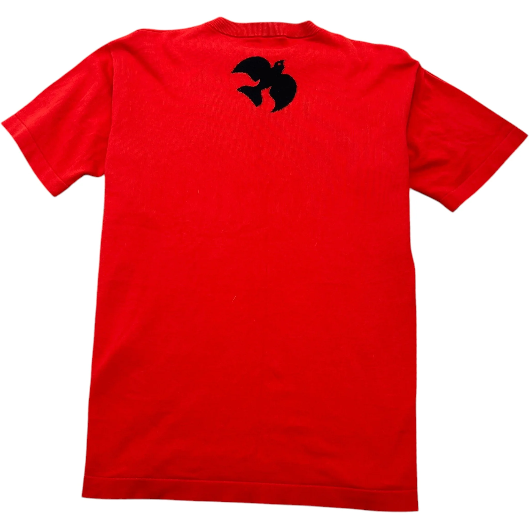 Men's Knitted Logo T-Shirt Red Size M - Image 2
