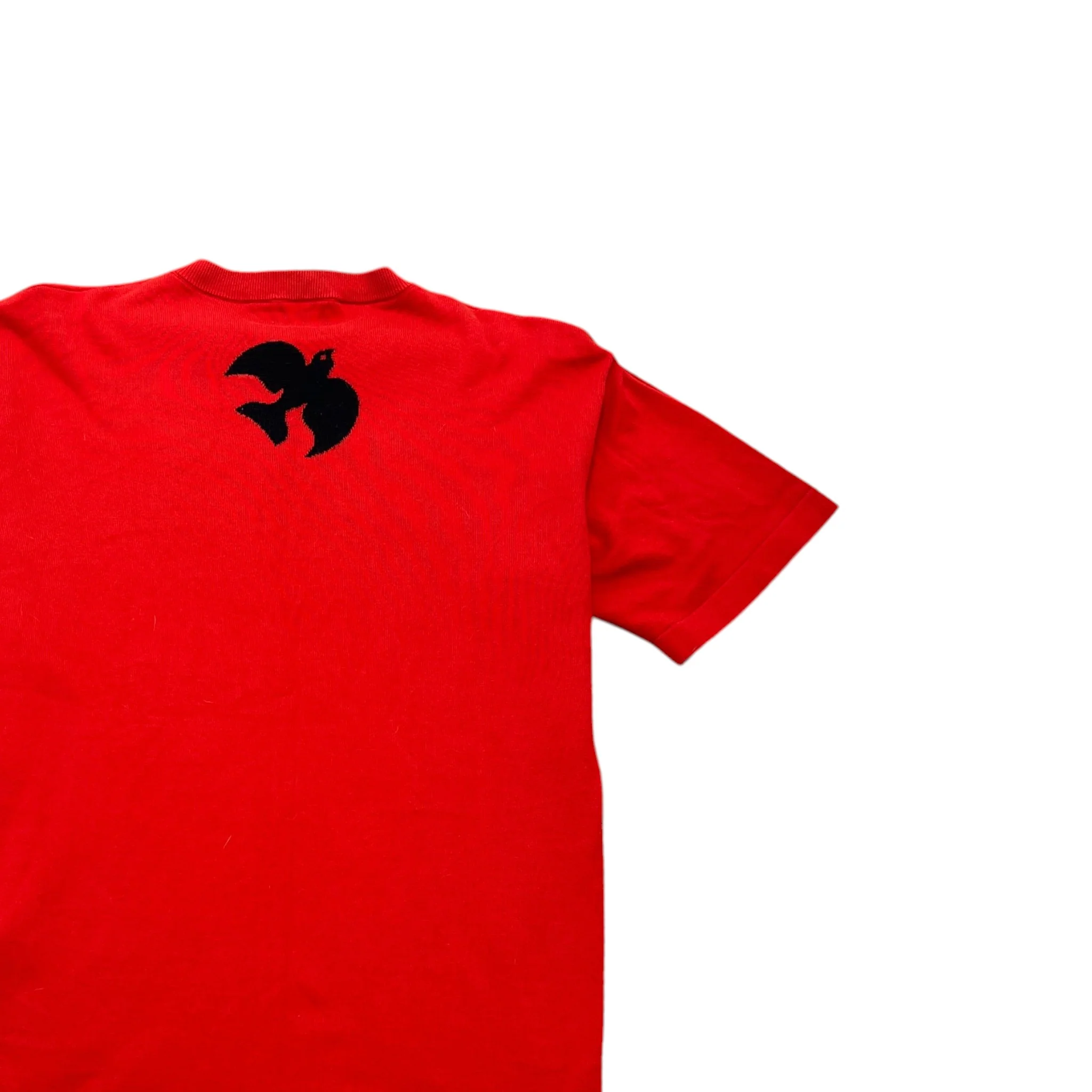 Men's Knitted Logo T-Shirt Red Size M - Image 4