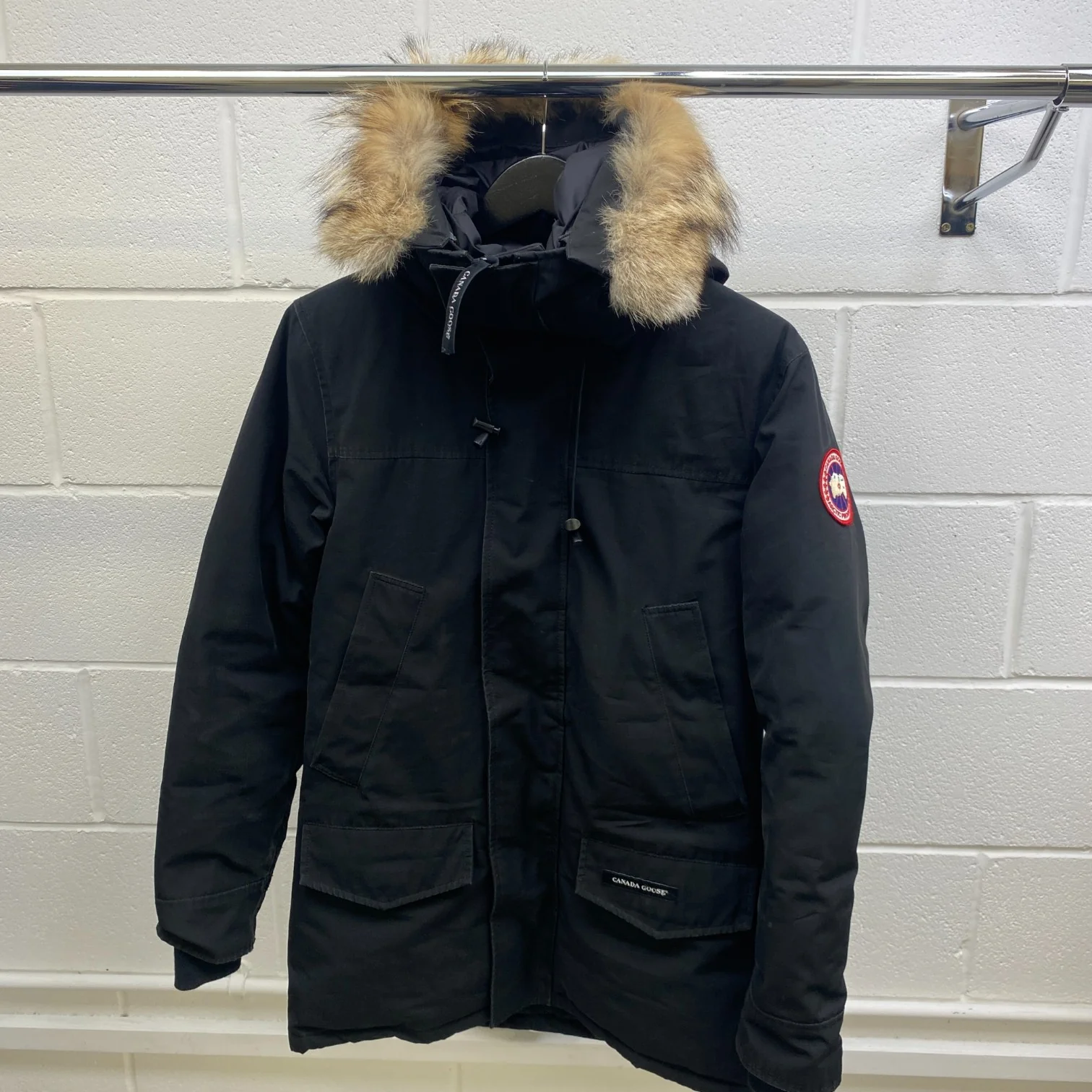 Men's Langford Parka Down Jacket Black Size S - Image 10