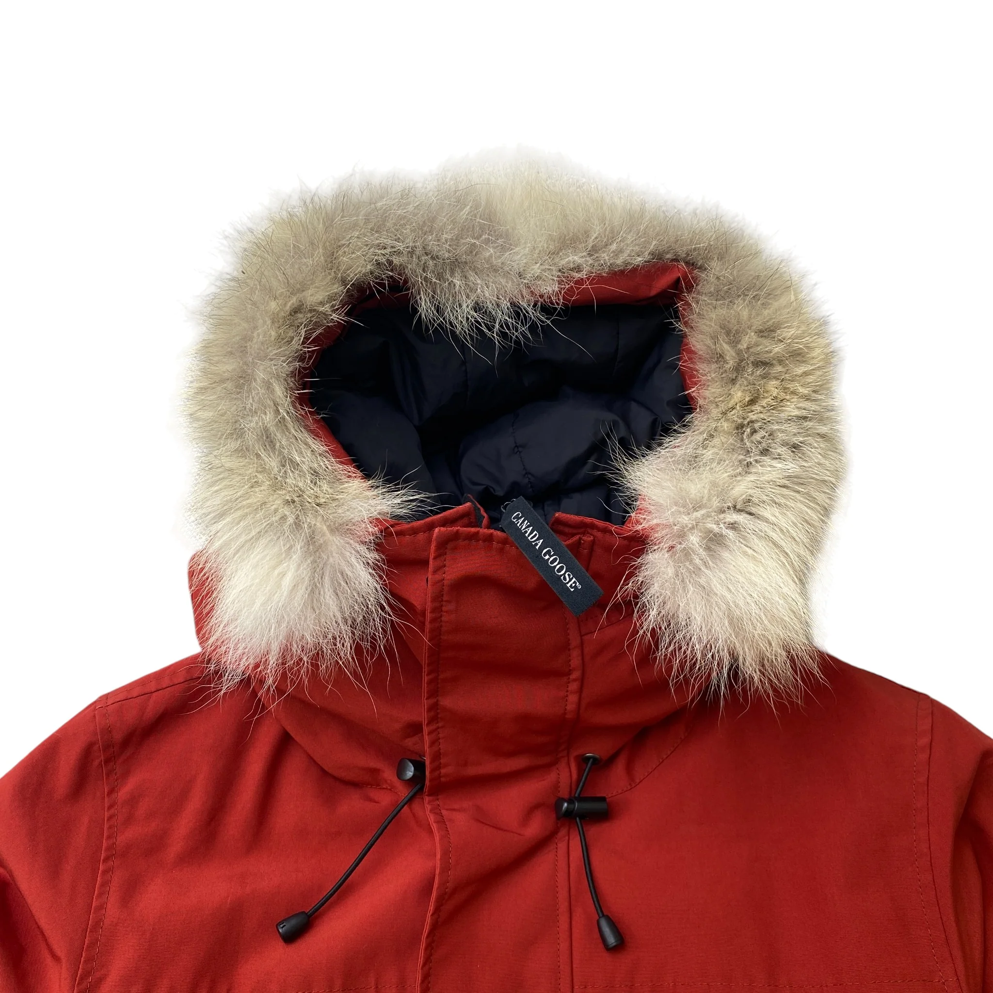 Men's Langford Parka Down Jacket Burnt Orange Size M - Image 6
