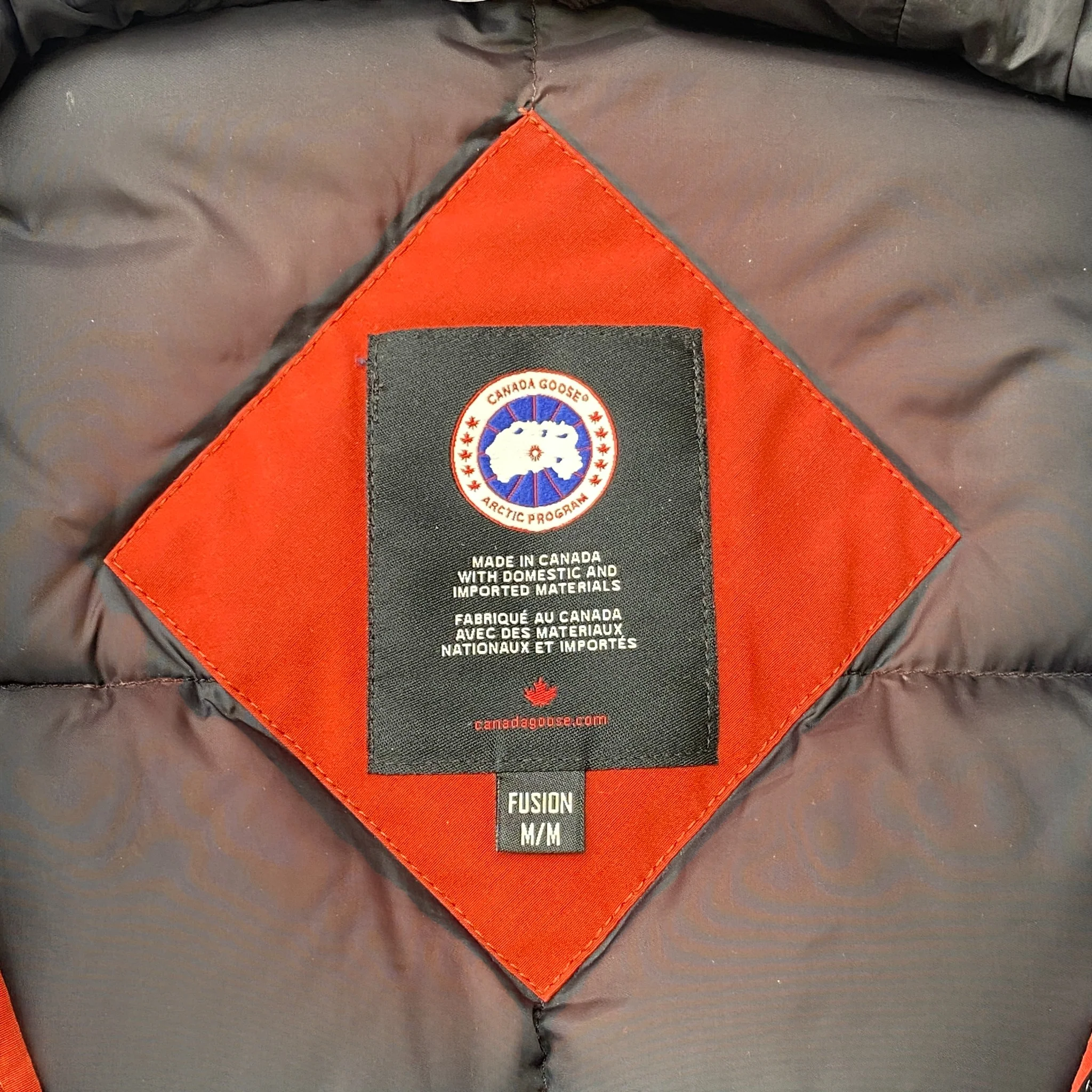 Men's Langford Parka Down Jacket Burnt Orange Size M - Image 8
