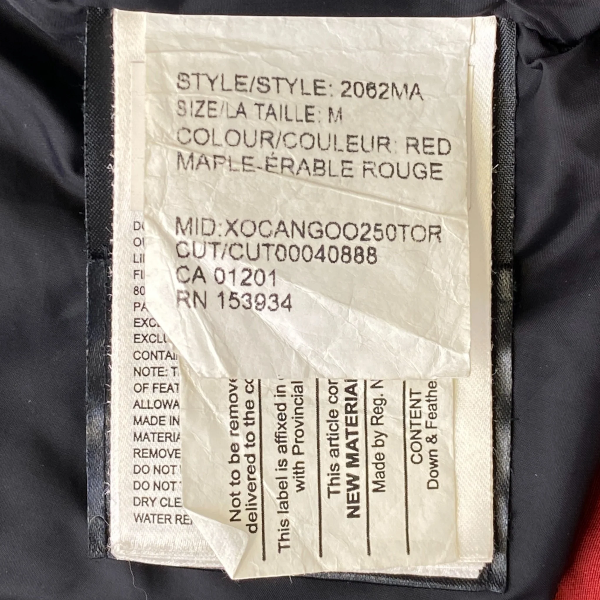 Men's Langford Parka Down Jacket Burnt Orange Size M - Image 9