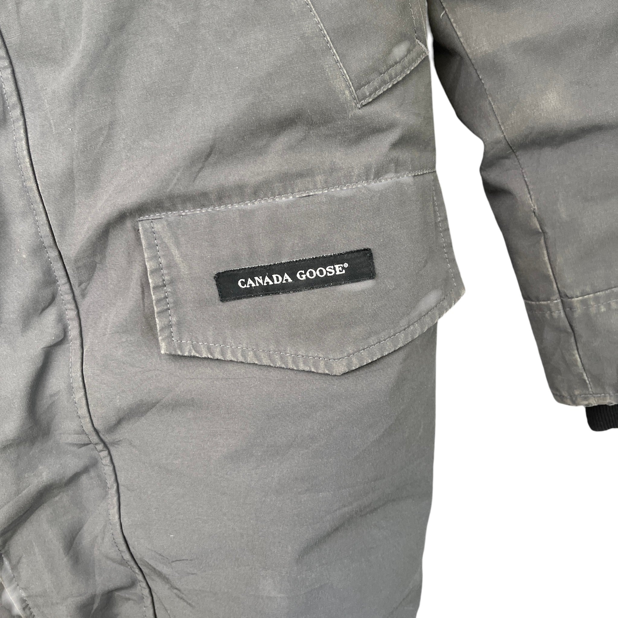 Men's Langford Parka Down Jacket Grey Size M - Image 6