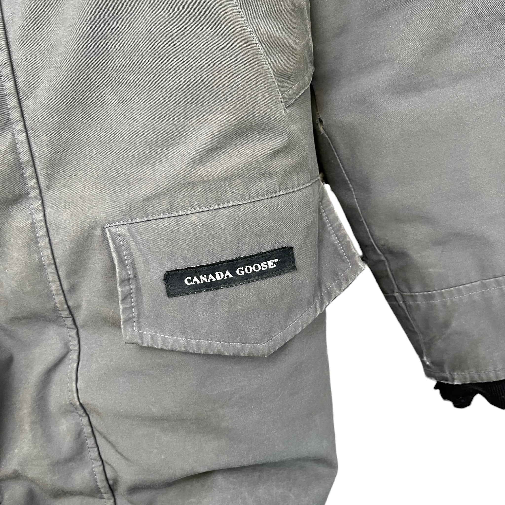 Men's Langford Parka Down Jacket Grey Size XS - Image 6
