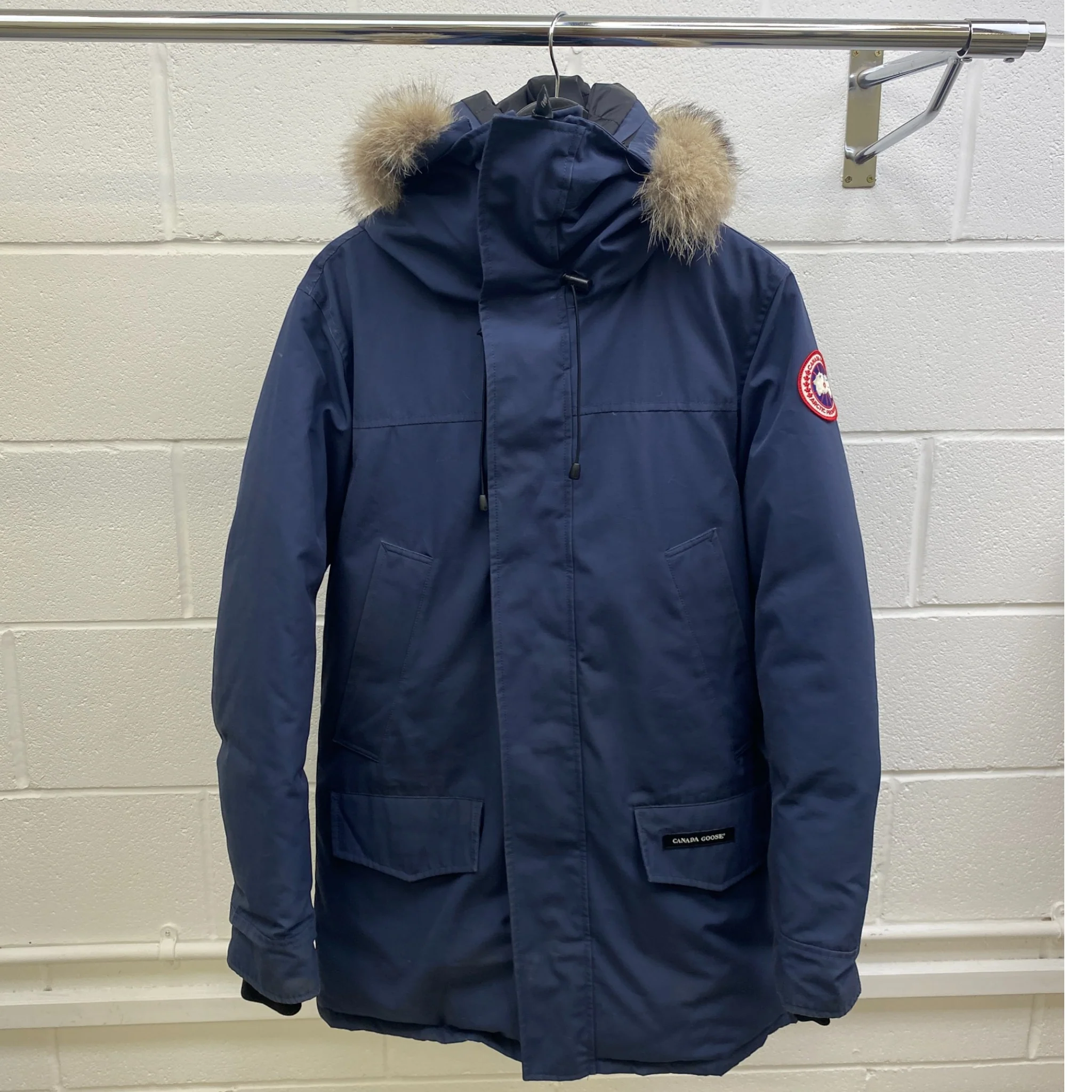 Men's Langford Parka Down Jacket Navy Size M - Image 10