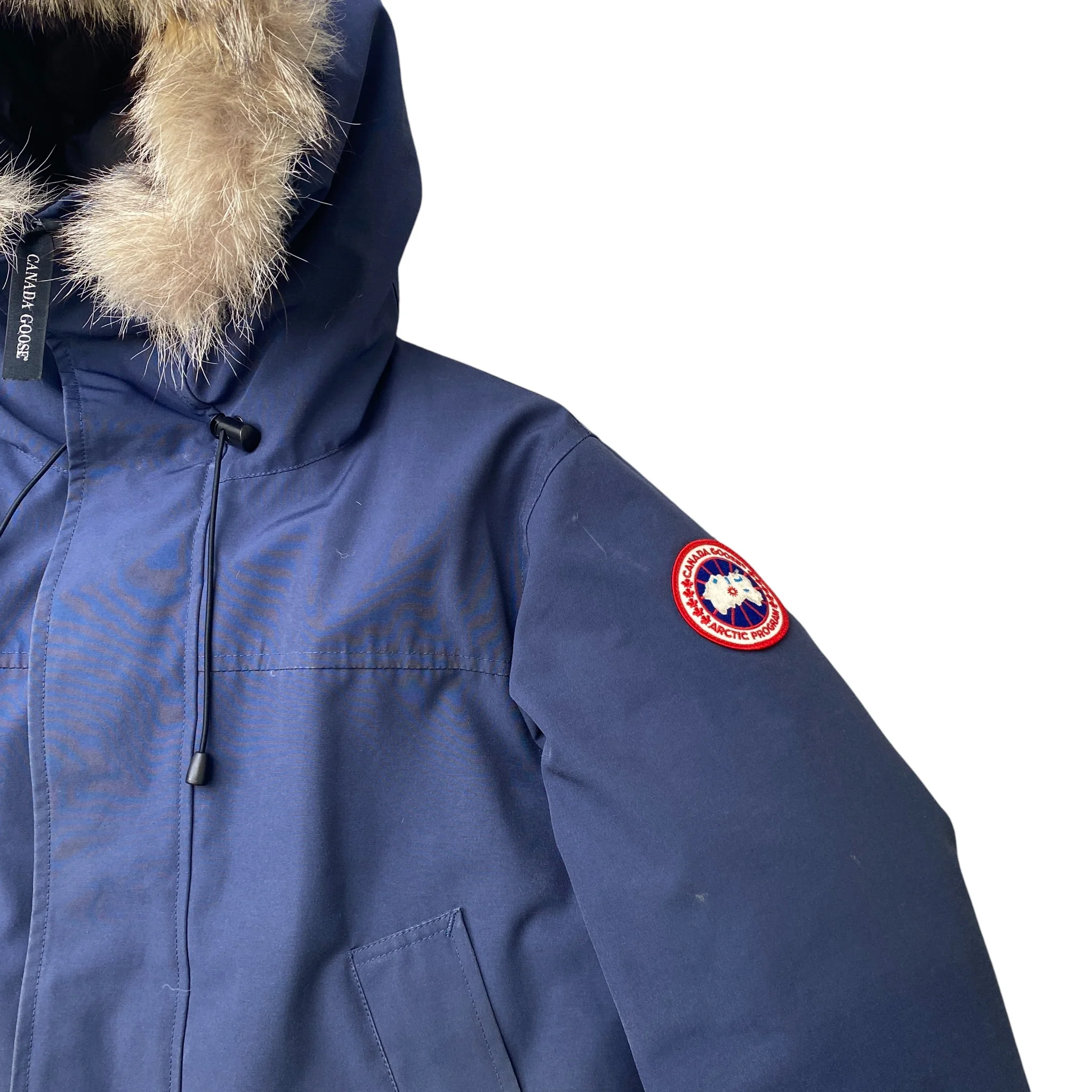 Men's Langford Parka Down Jacket Navy Size M - Image 6