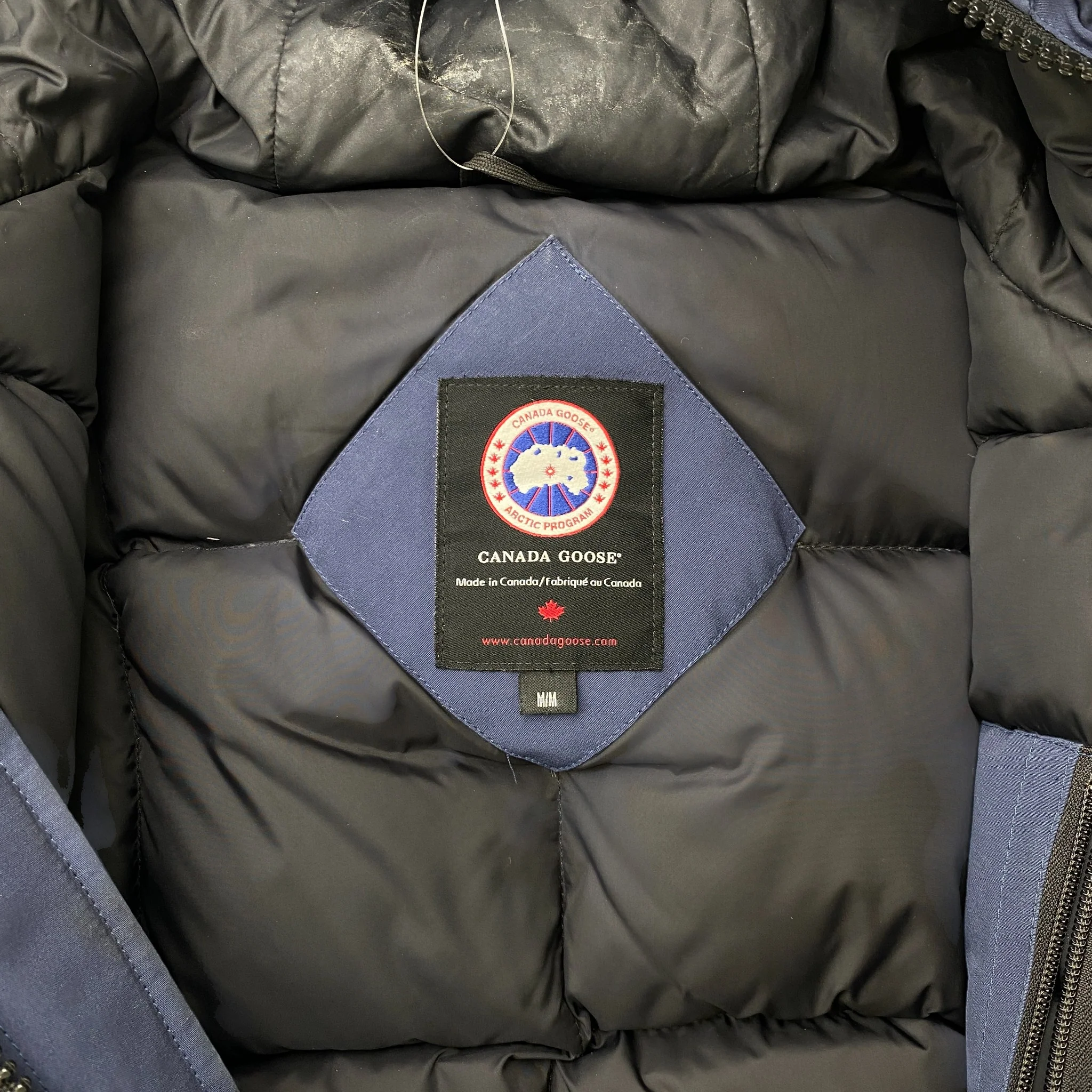 Men's Langford Parka Down Jacket Navy Size M - Image 8