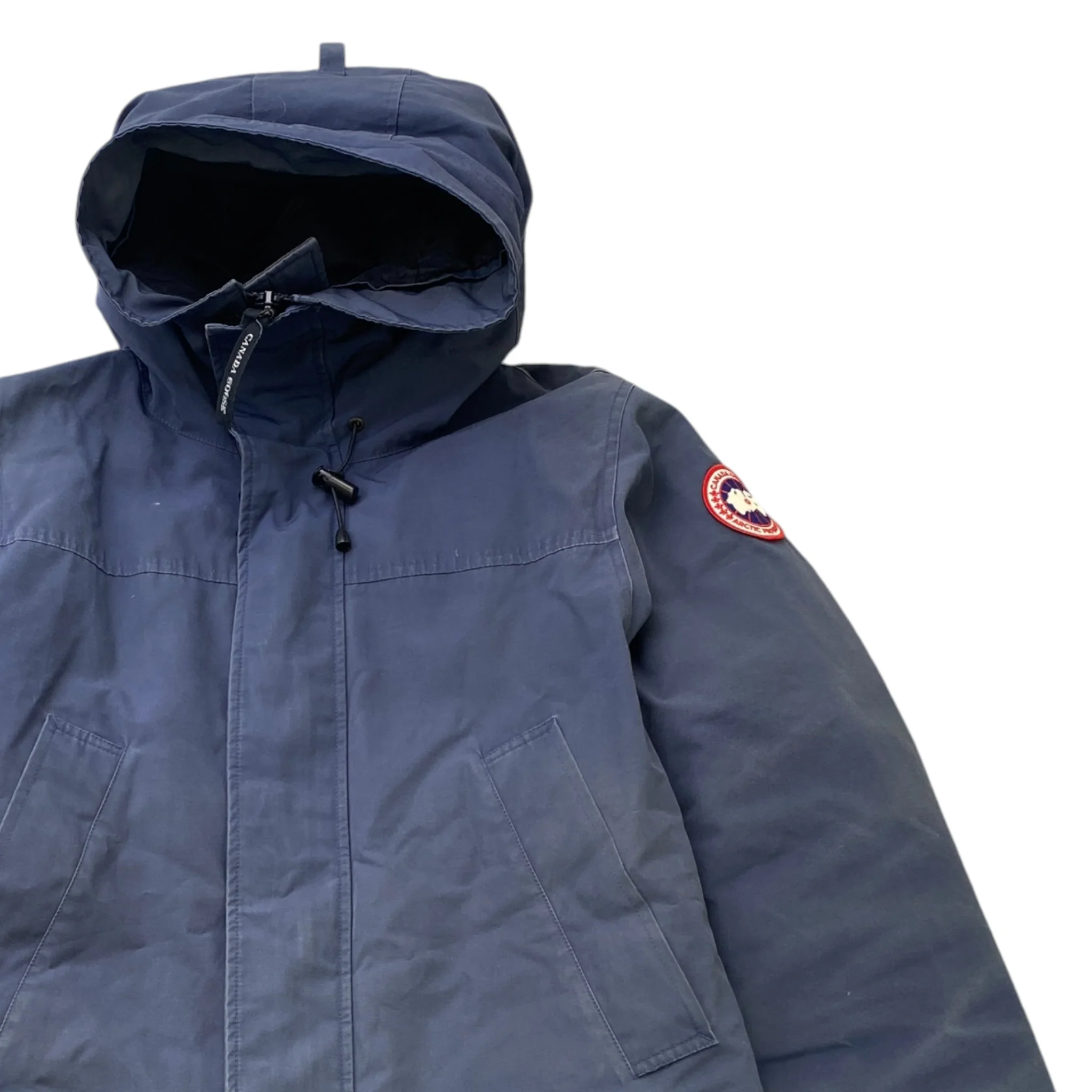 Men's Langford Parka Down Jacket Navy Size M - Image 3