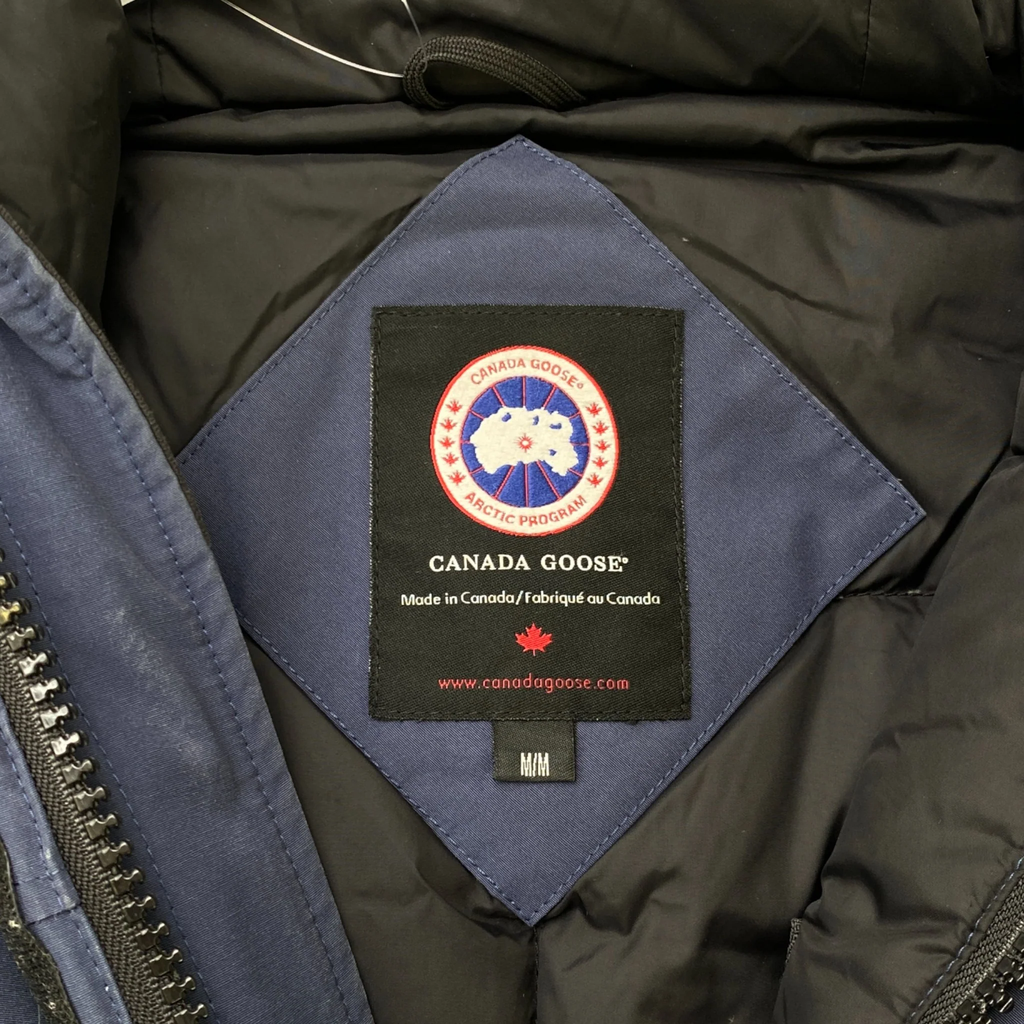 Men's Langford Parka Down Jacket Navy Size M - Image 7