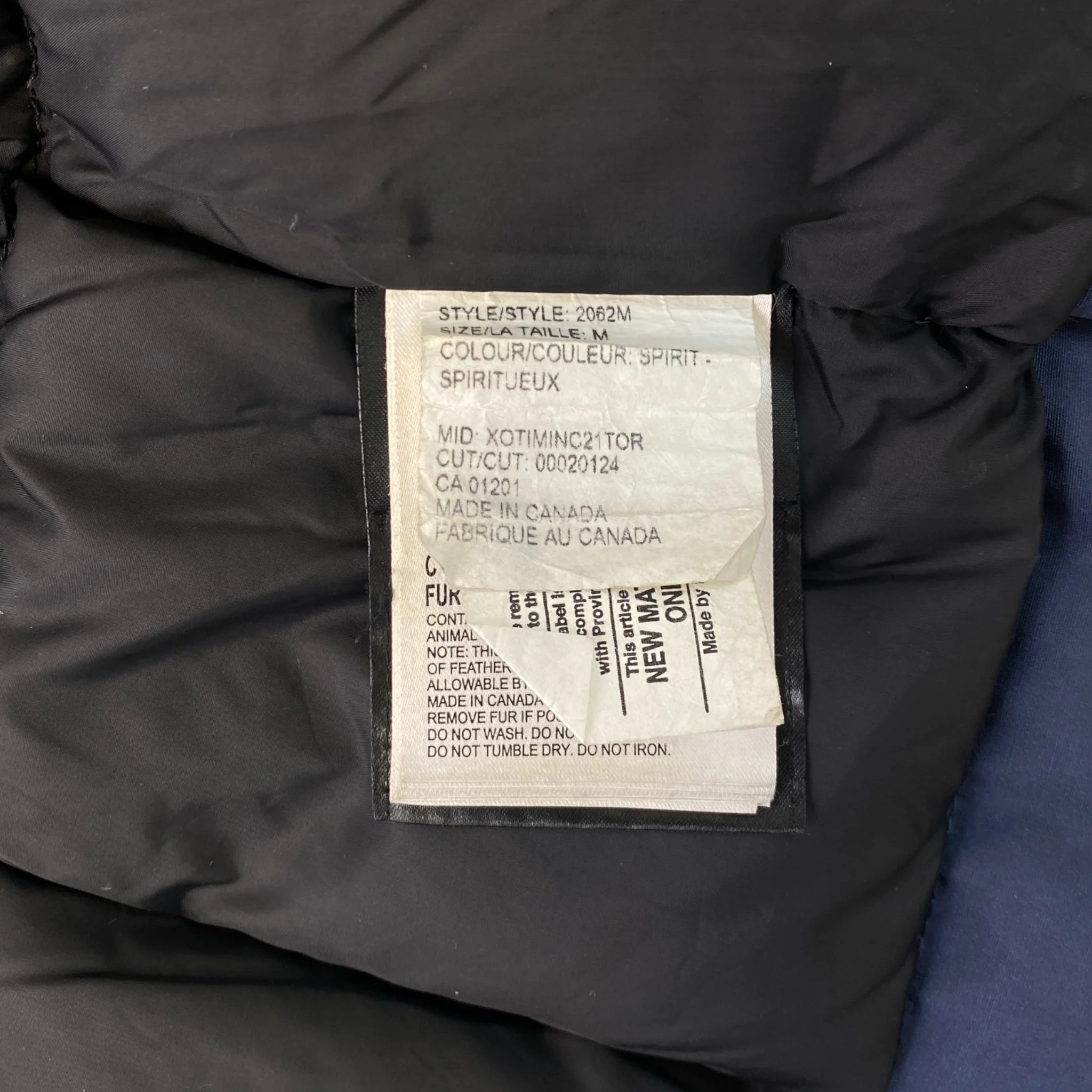 Men's Langford Parka Down Jacket Navy Size M - Image 8
